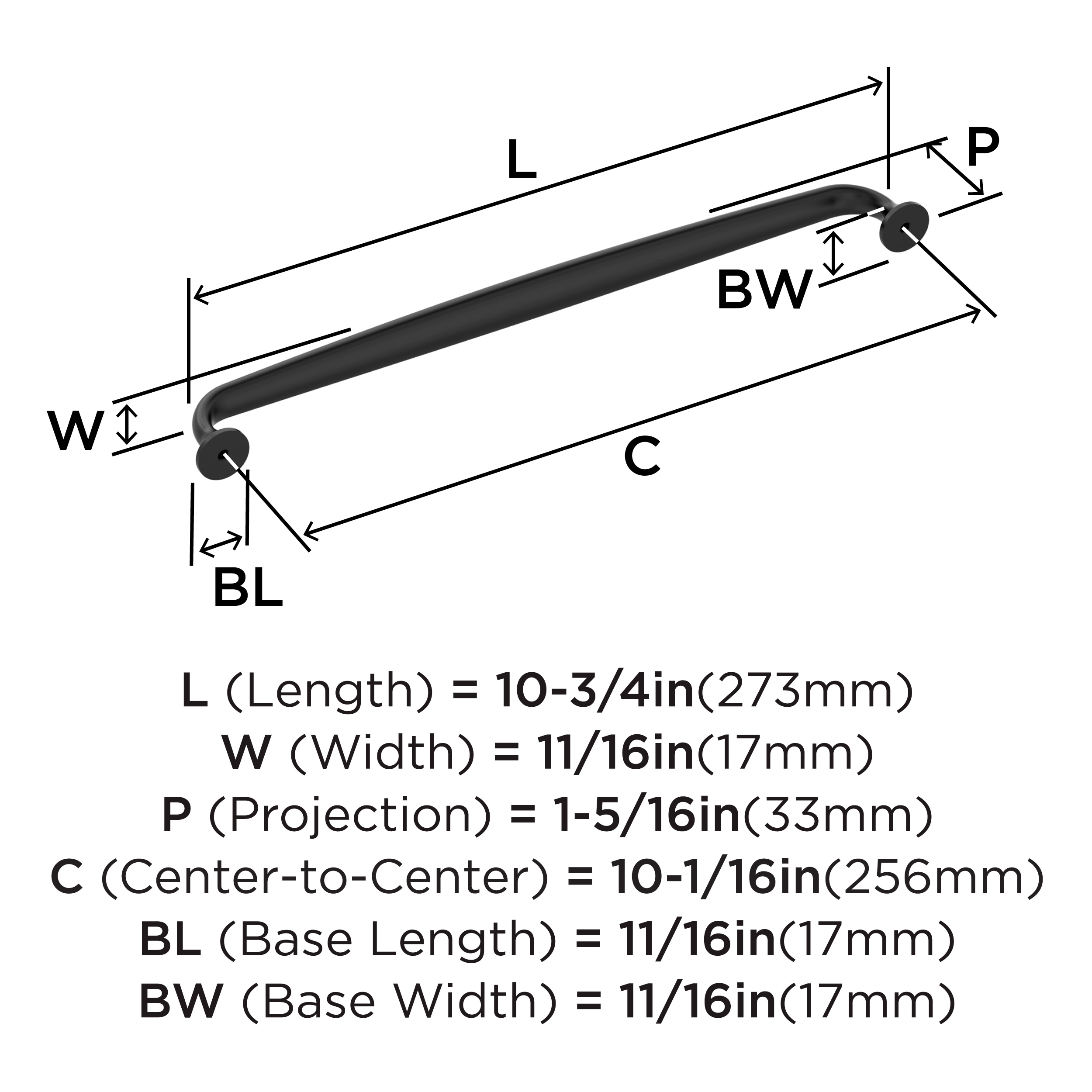 Amerock BP36988FB Cabinet-Pulls - View #3