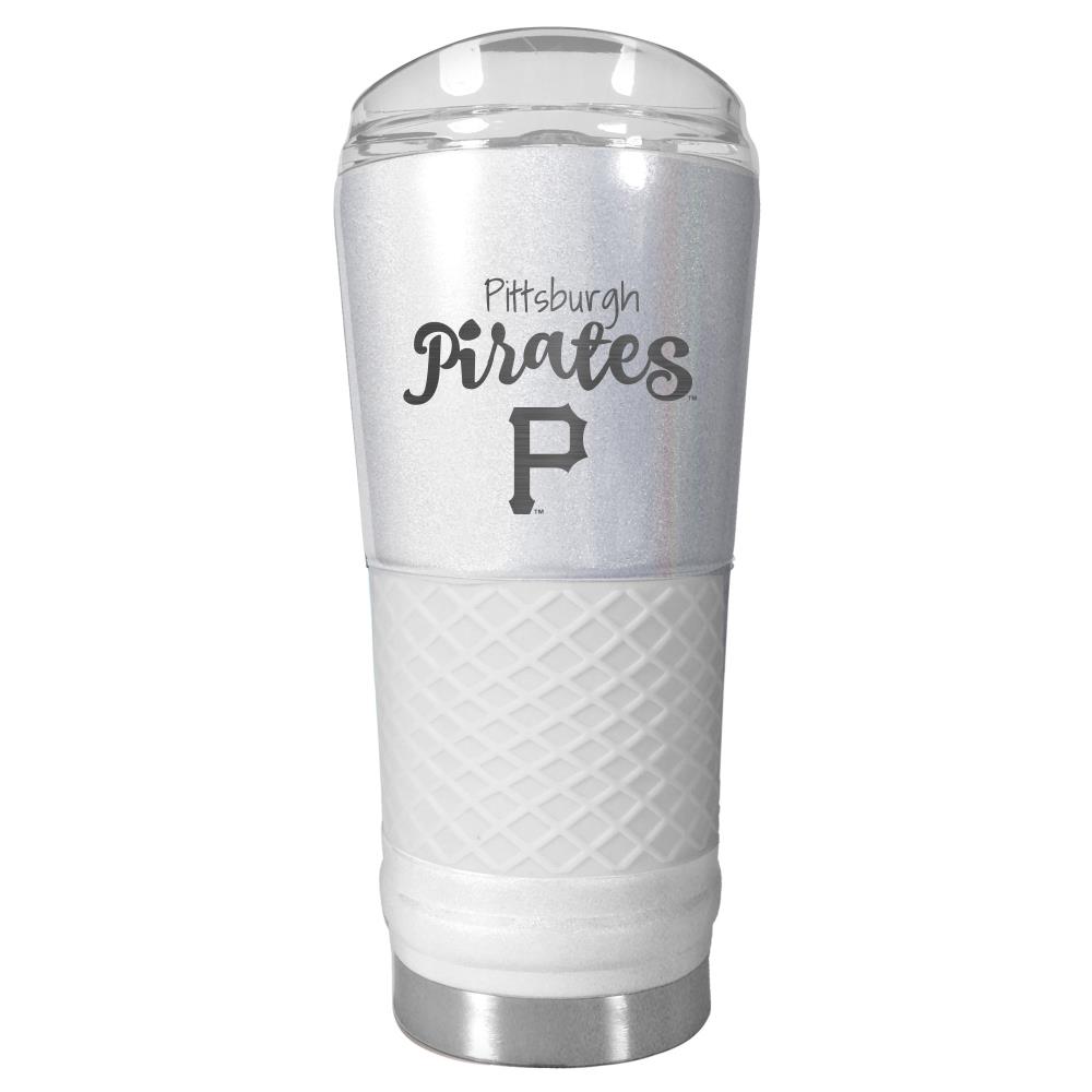 MLB Pittsburgh Pirates Stainless Steel Silicone Grip 24 oz. Water Bottle - Silver