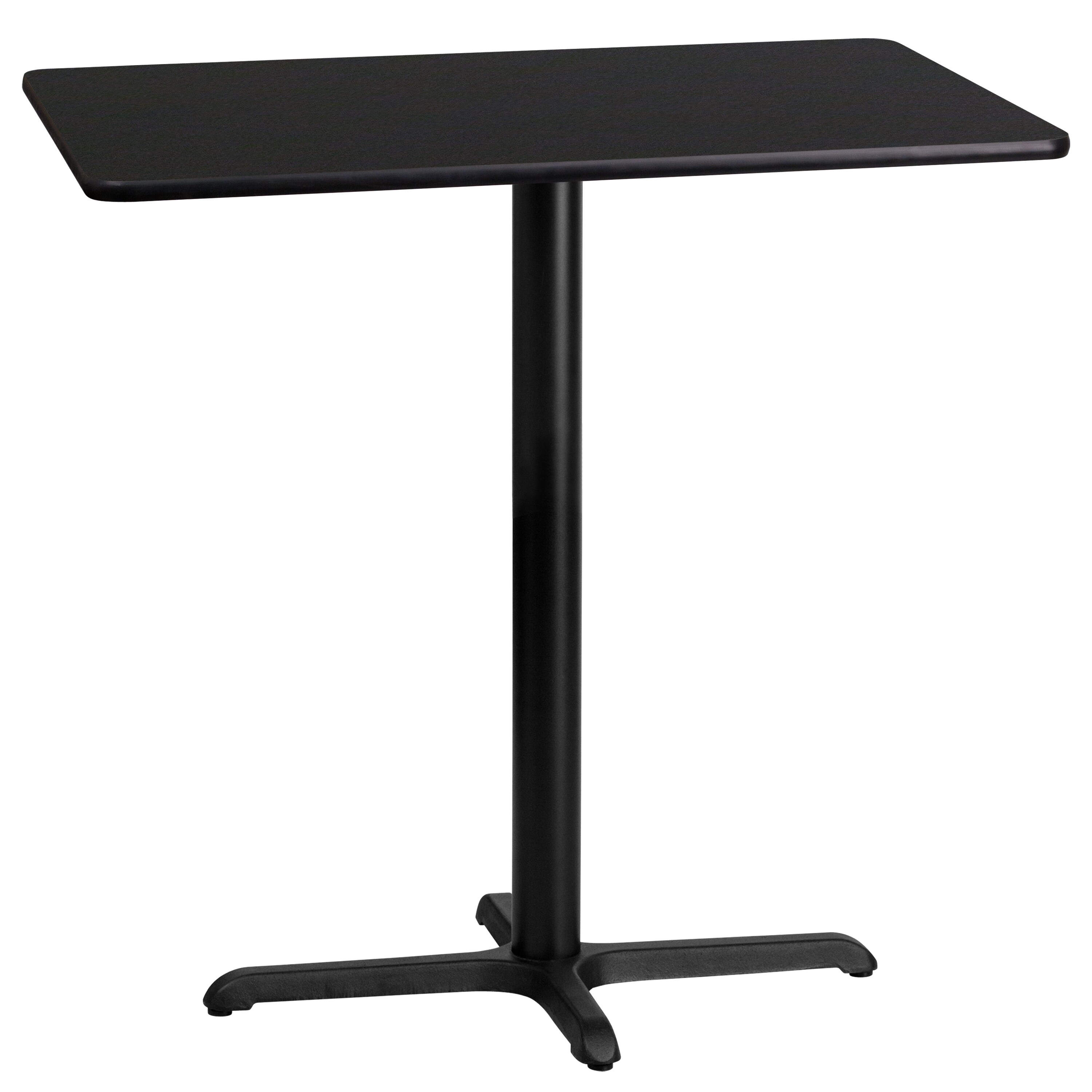 Flash Furniture 889142006589 Black Contemporary/Modern Bar Table, Wood veneer with Black Metal 42-Inches L x 43.13-Inches H