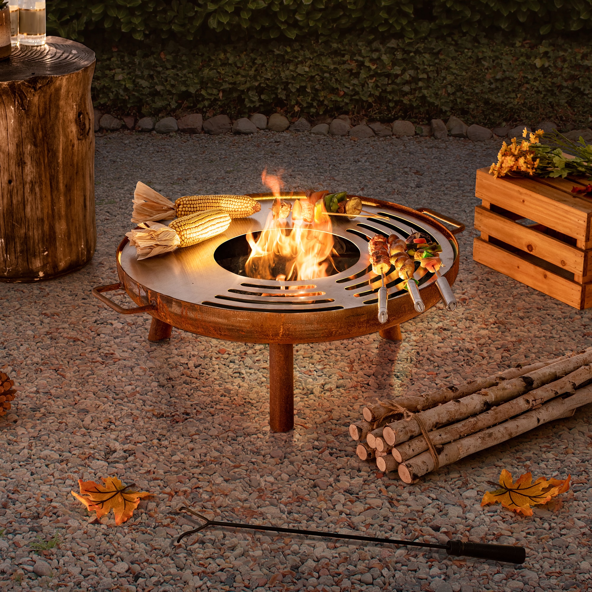 Sunjoy A301055120 Outdoor-Woodburning-Firepits - View #2