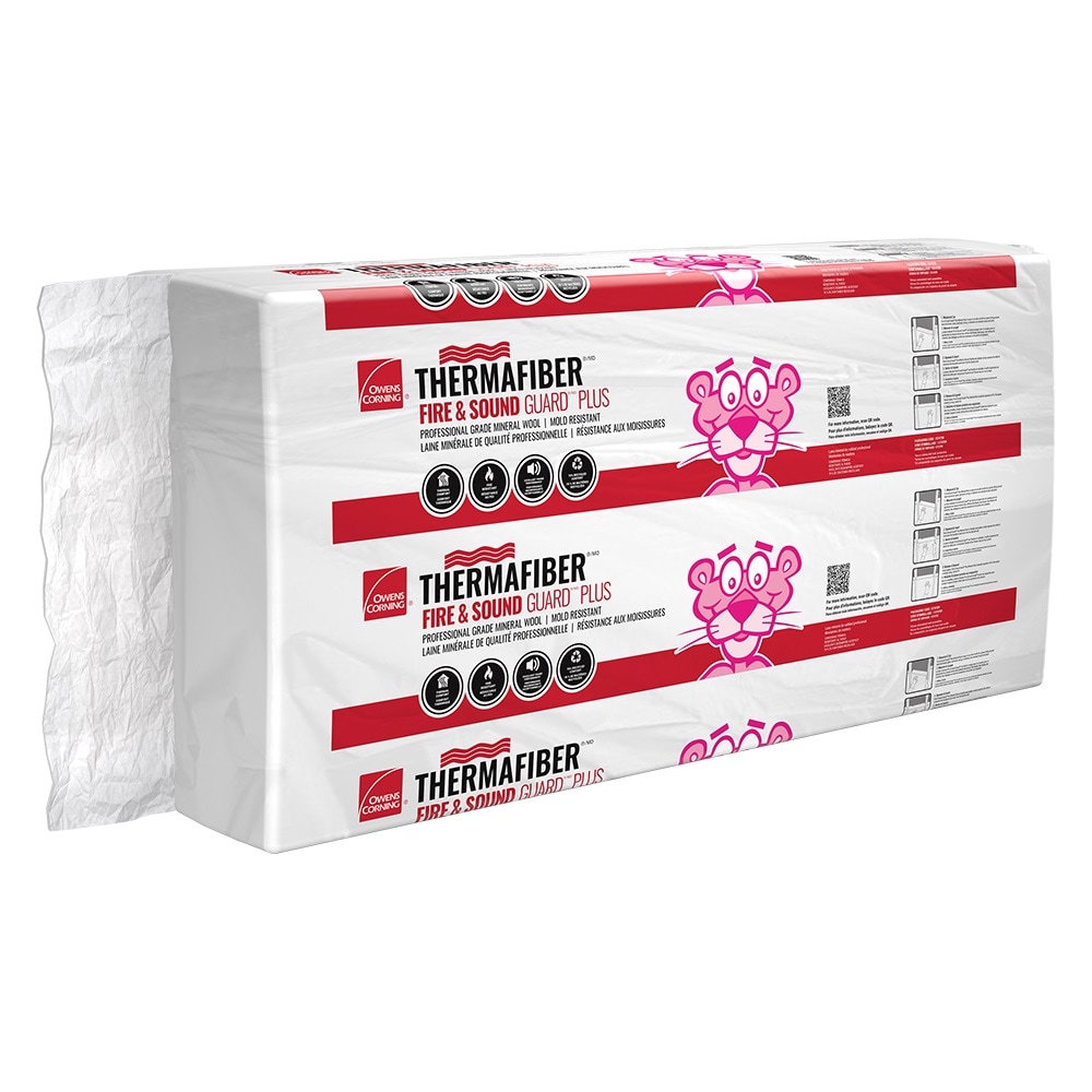Owens Corning 1367931 Thermafiber Fire and Sound Guard Plus R- 15 Attic Wall Unfaced Mineral wool Batt Insulation 60.06-sq ft ( 23-in W x 47-in L)