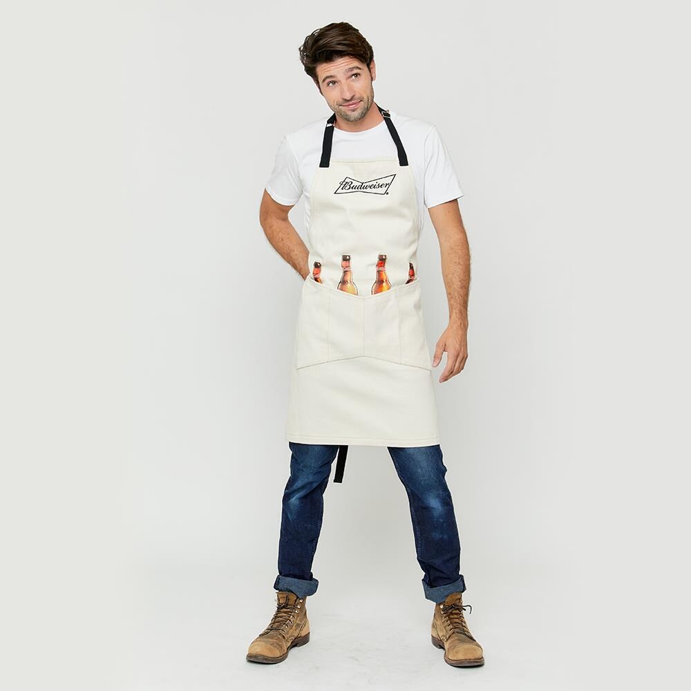  GPW-35-230 Budweiser Grilling Aprons Oatmeal Cotton Grilling Apron