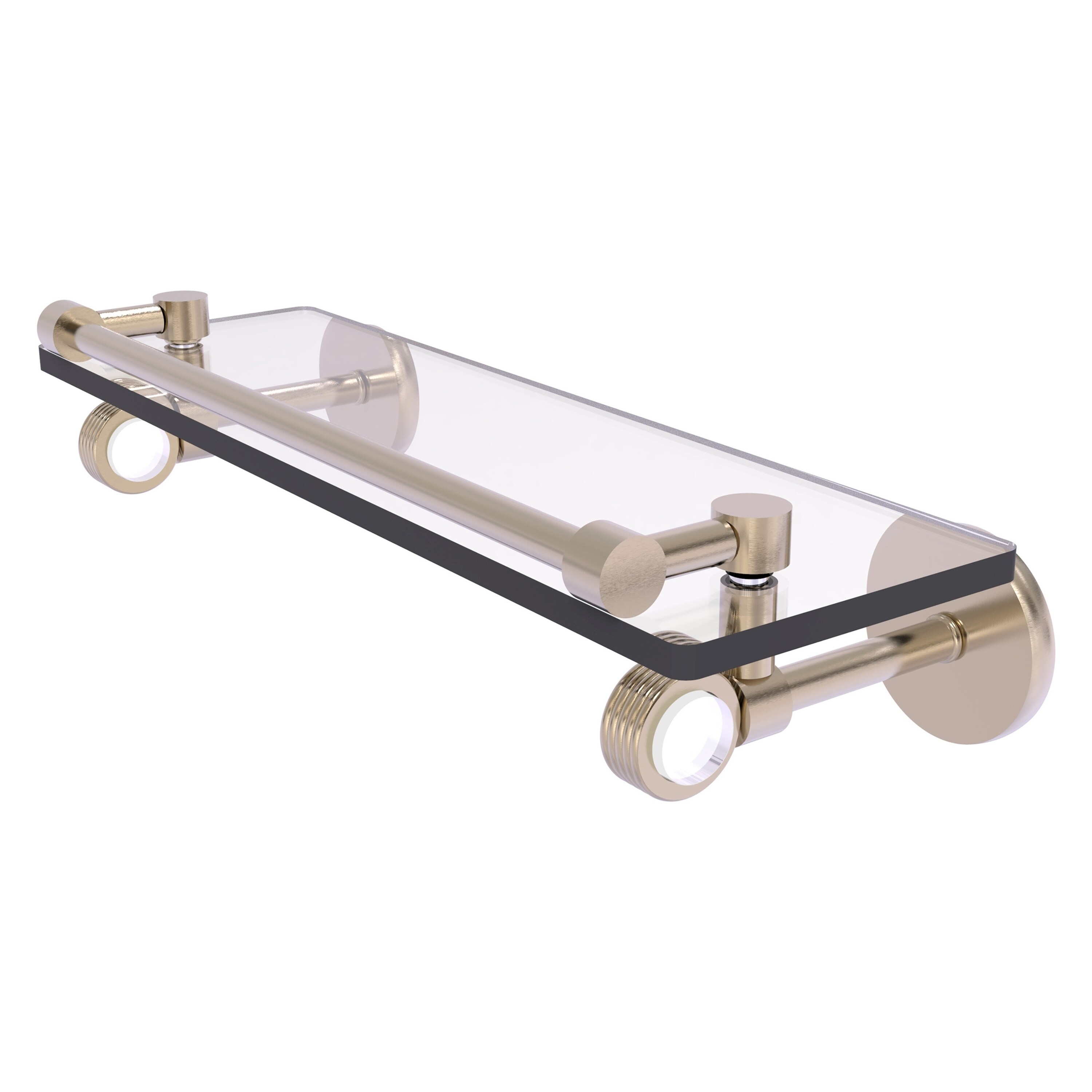 Allied Brass CV-1G-16-GAL-PEW Clearview Antique Pewter 1-Tier Wall Mount Bathroom Shelf (16-in x 3.75-in x 5-in)