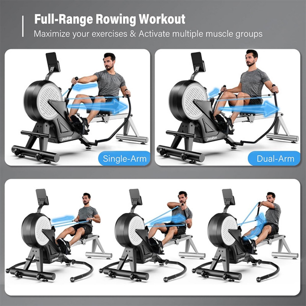 pooboo H18801 Rowing-Machines - View #8