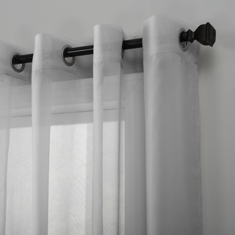 Silver Sheer Voile Grommet Top Window Panel