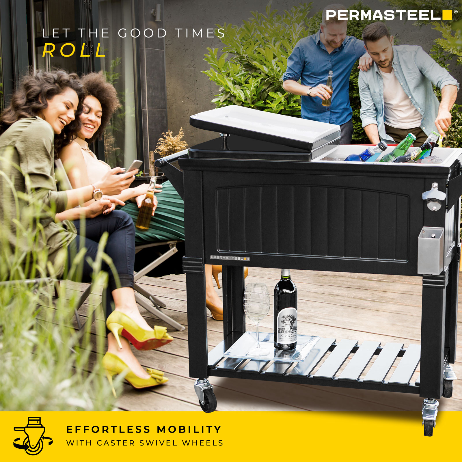 Permasteel PS-203 F1-BK Beverage-Coolers - View #2