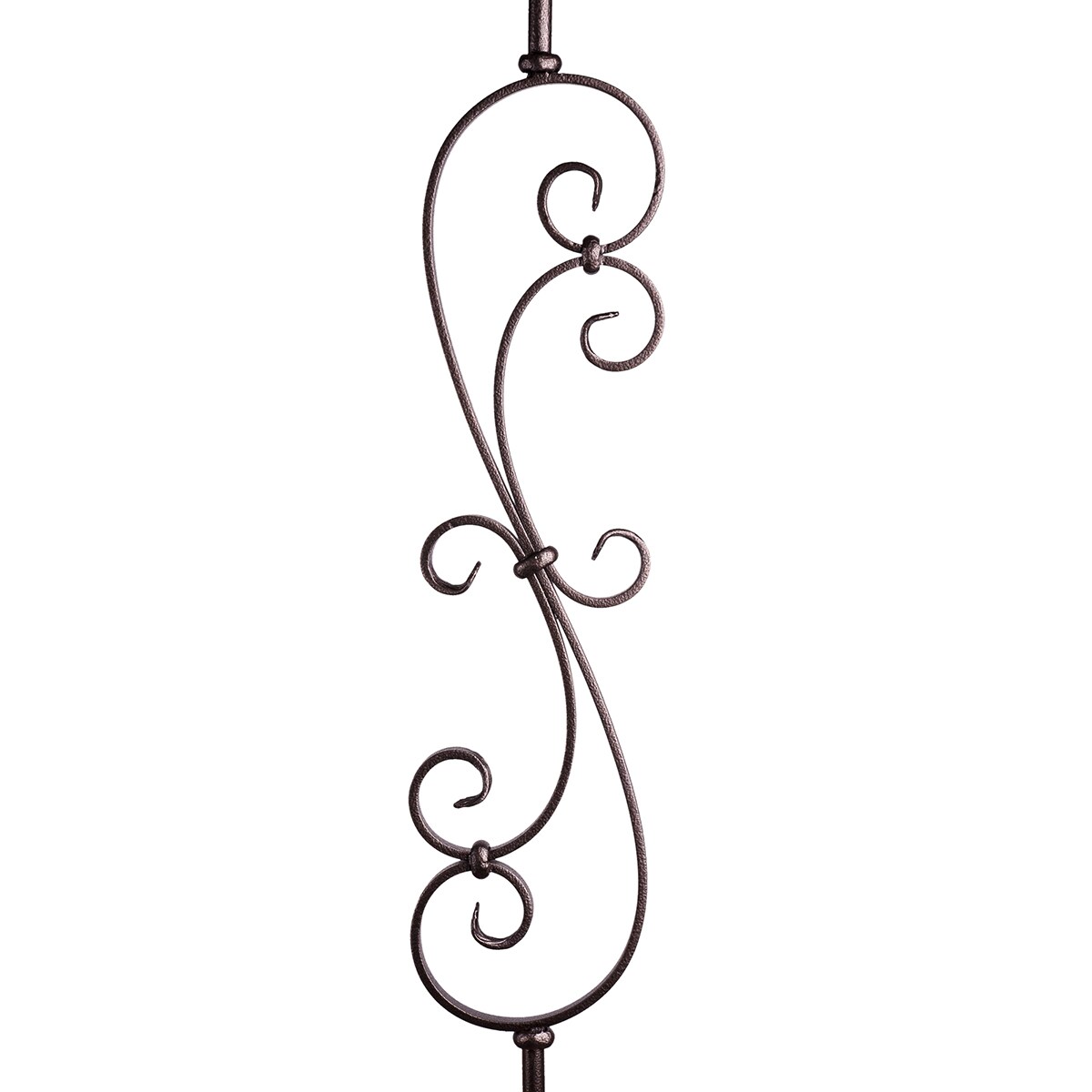 House of Forgings HFCV16.1.25-R 44-in x 0.5625-in Round Copper Vein Wrought Iron Stair Baluster Scroll
