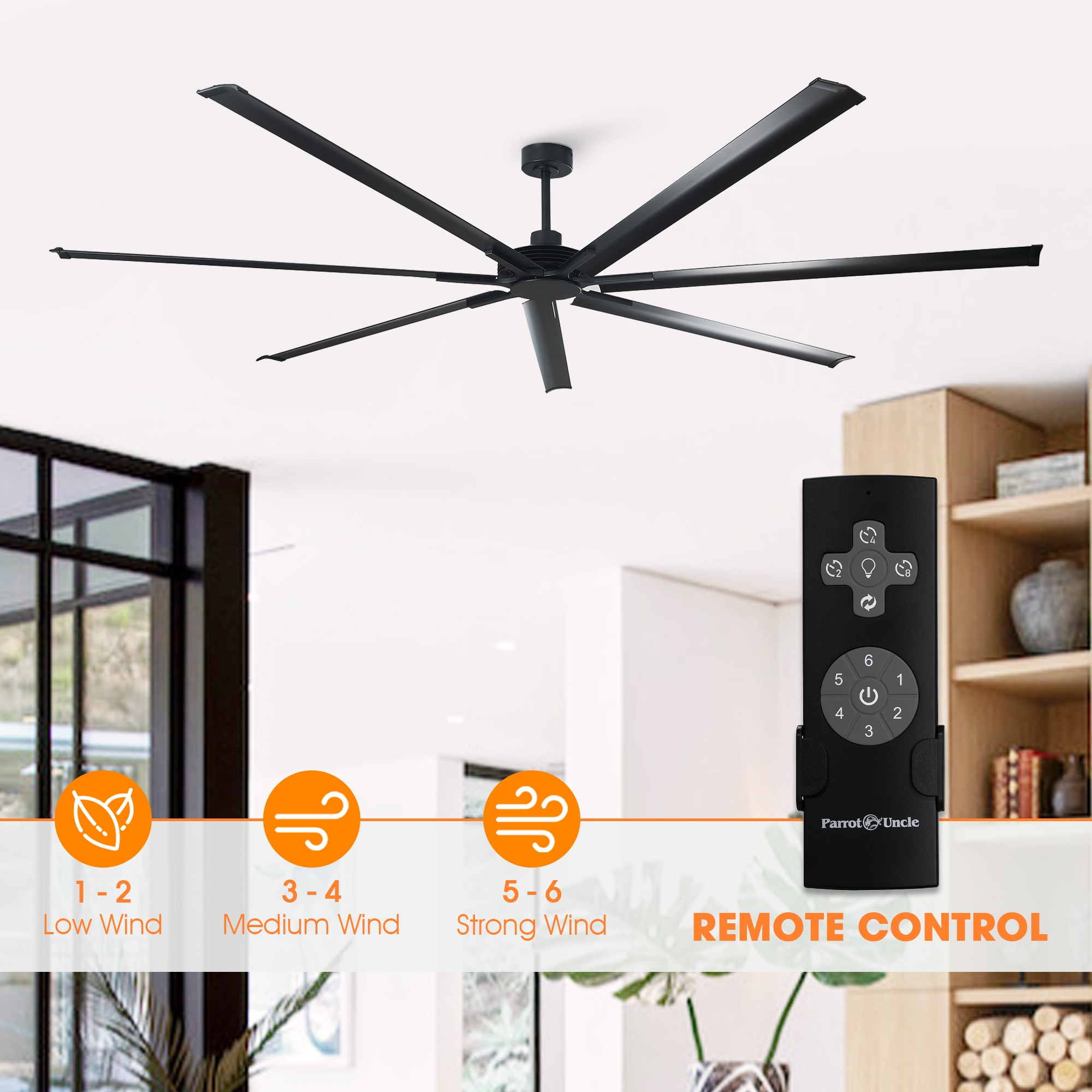 Parrot Uncle F8311BK110V Ceiling-Fans - View #4