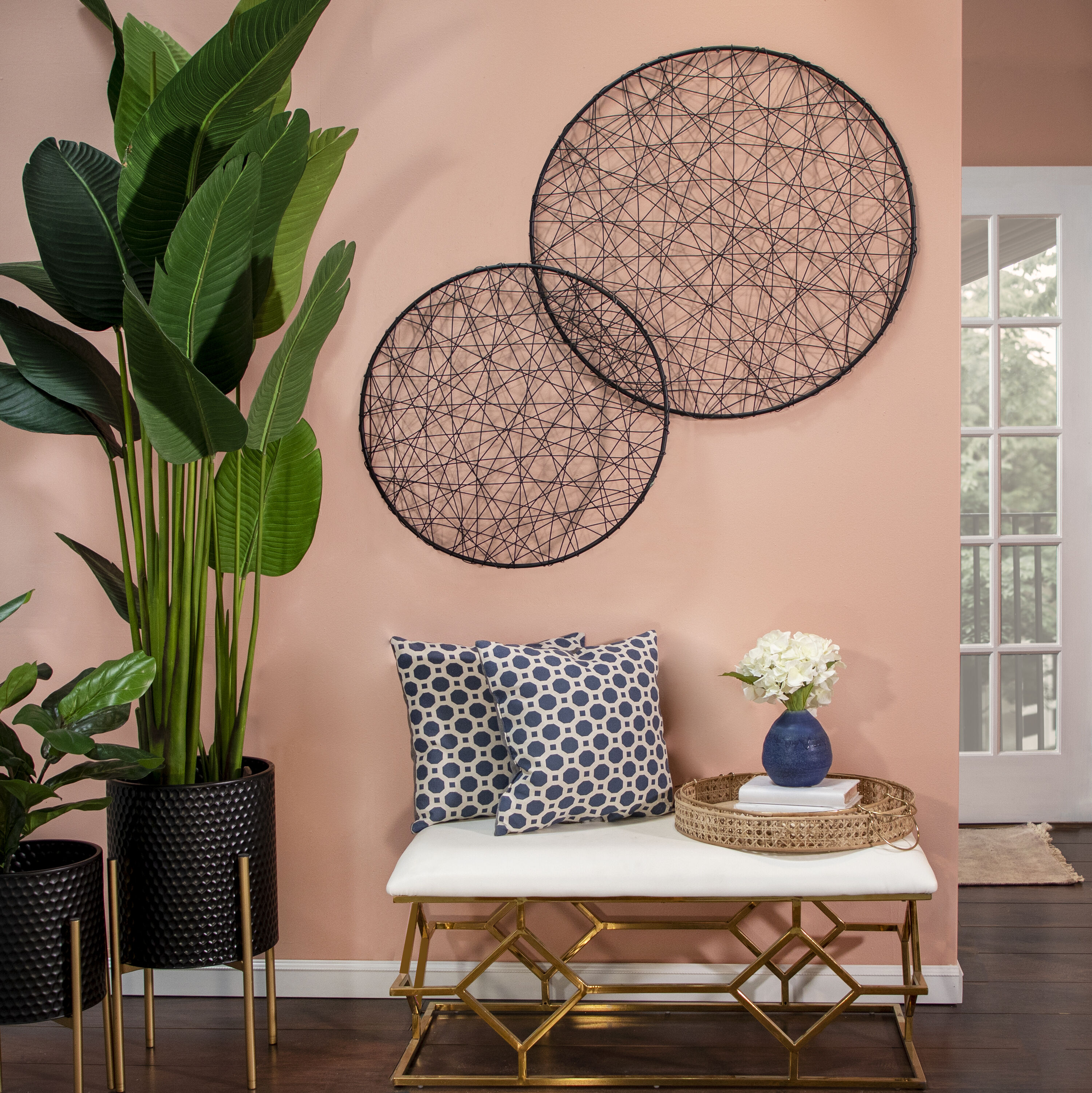 Sagebrook Home 13001-07 26-in W x 26-in H Metal Abstract and Geometric Abstract Wall Accent