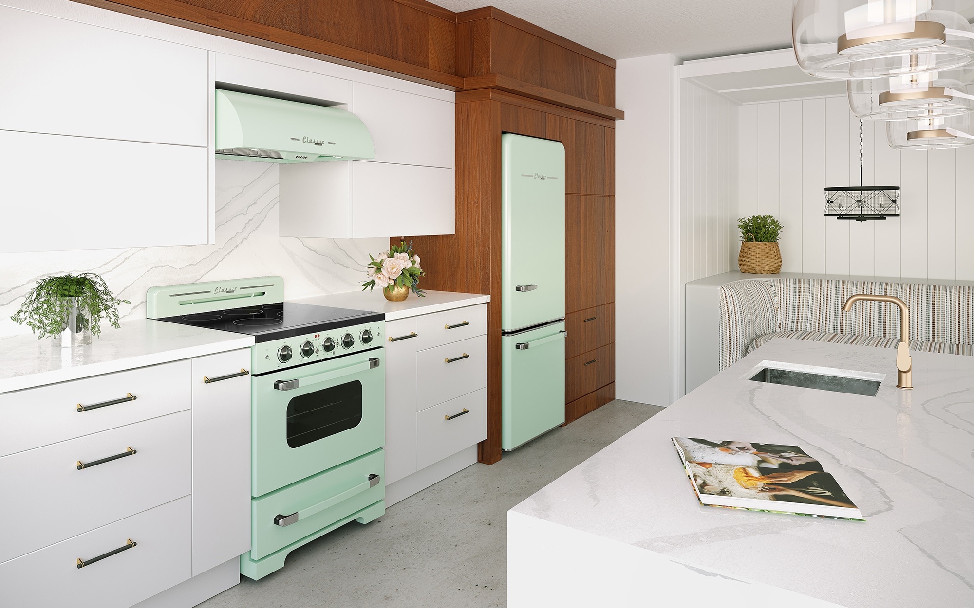 Unique Appliances UGP30CRECLG 30 Inch Freestanding Electric Range with 5  Elements, 3.9 cu. ft. Oven Capacity, Storage Drawer, Convection Oven, and  ETL Listed: Summer Mint Green