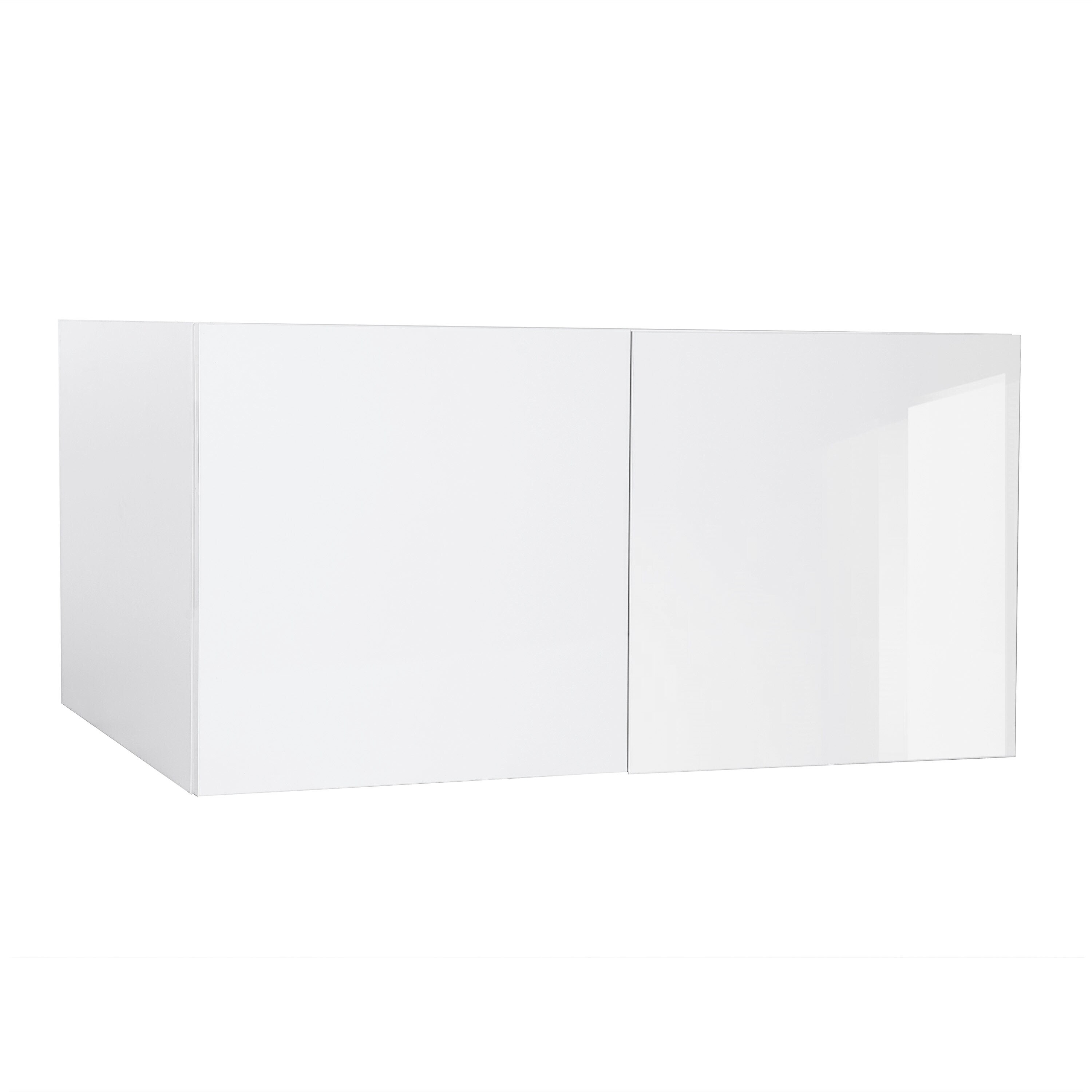 Cambridge SA-WU3012-WG 30-in W x 12-in H x 12-in D White Gloss Door Wall Ready To Assemble Cabinet (Flat Panel Slab Door Style)