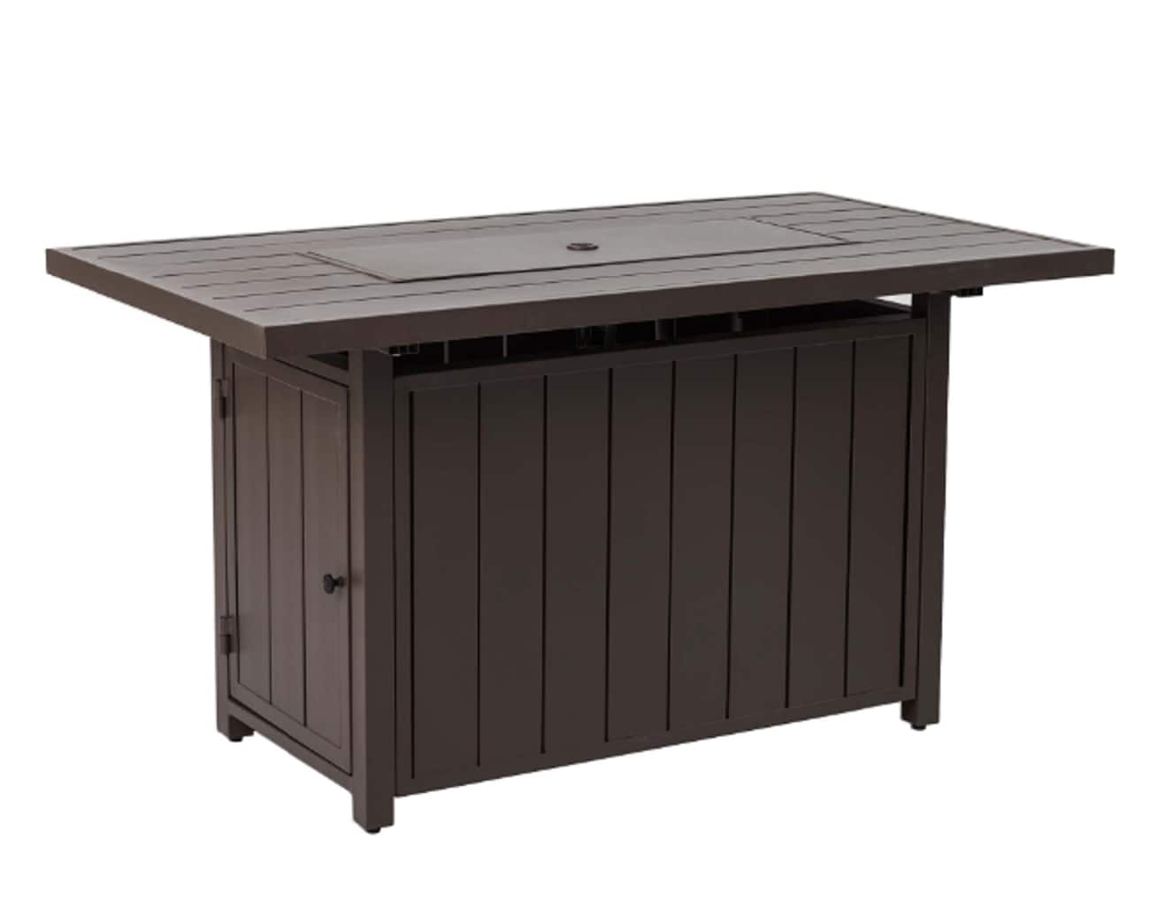 Glitzhome GH2022600013 48-in W 30000-BTU Tan Aluminum Propane Gas Fire Pit