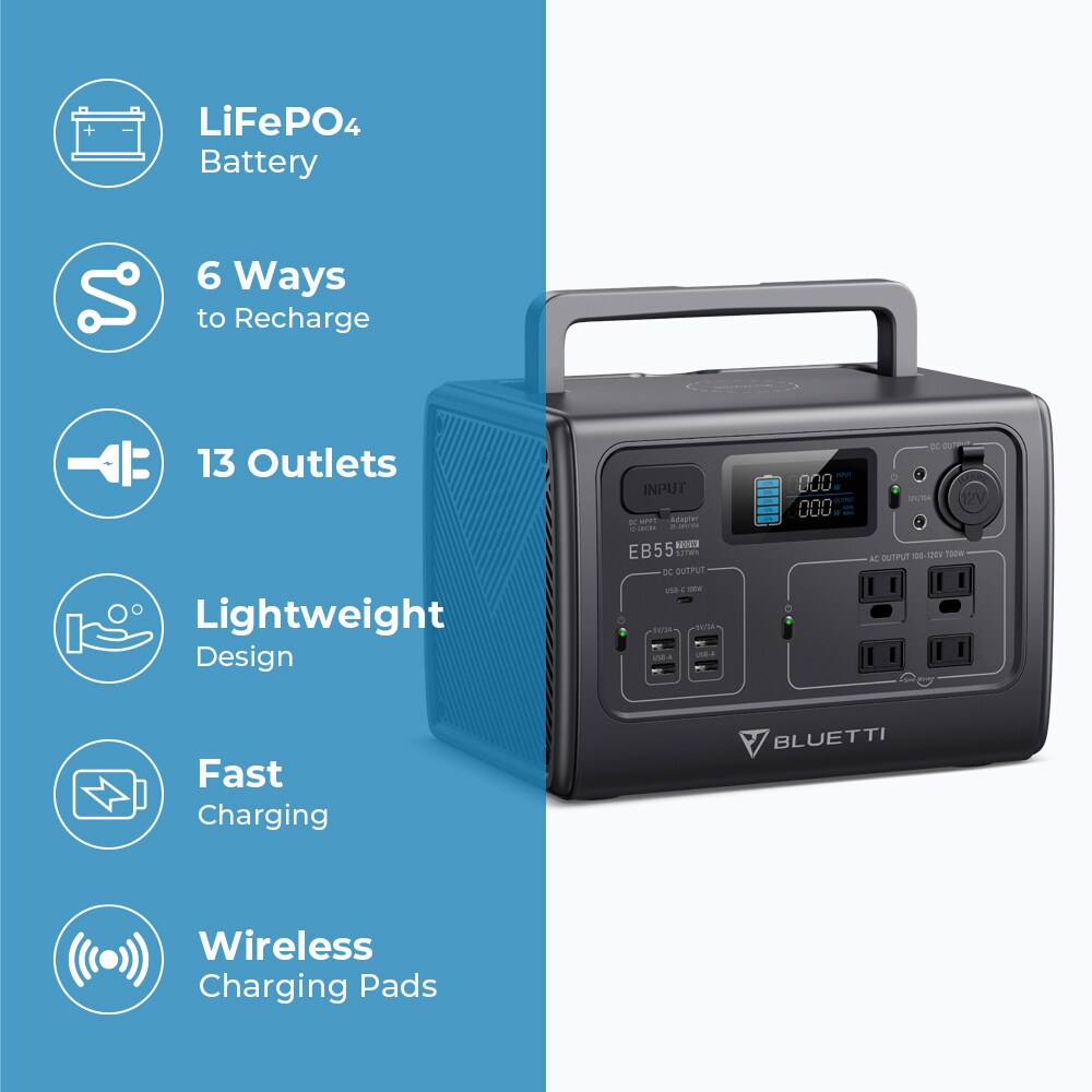BLUETTI EB55 Solar-Generators - View #2