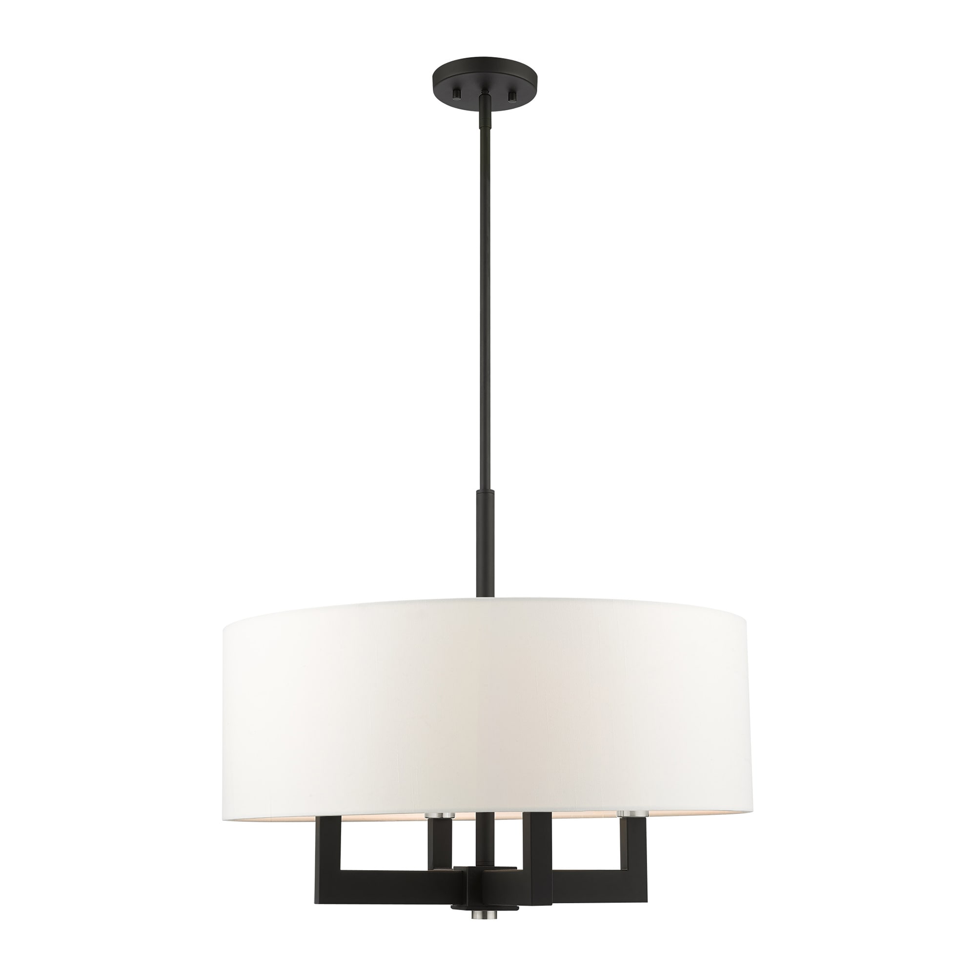 Livex Lighting 48786-04 Cresthaven 4 -Light Matte Black Modern/contemporary For Use in Bathrooms, Bedrooms, Dining Rooms, Foyers, Kitchens, Living Rooms Chandelier