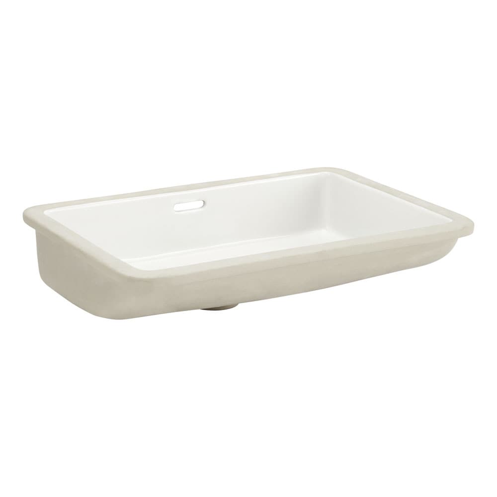 Signature Hardware 453257 Boylan Porcelain 14.75-in Undermount Rectangular Modern White Bathroom Sink