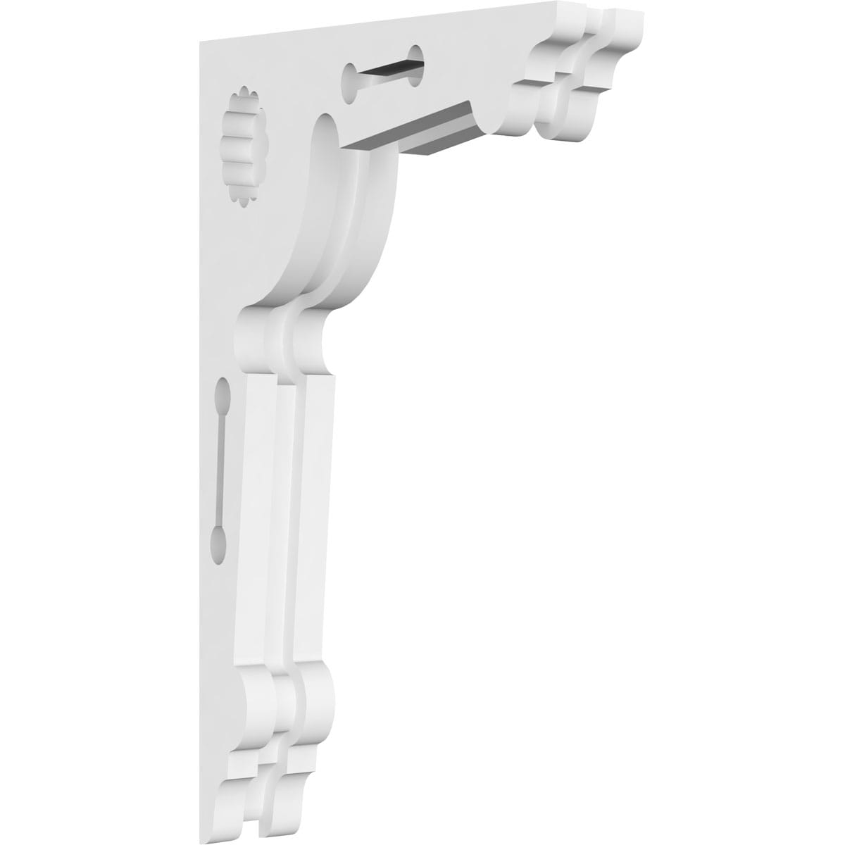 Ekena Millwork CORP01X07X12CE 1.875-in x 7-in x 12-in Cena Unfinished White PVC Paintable Corbel