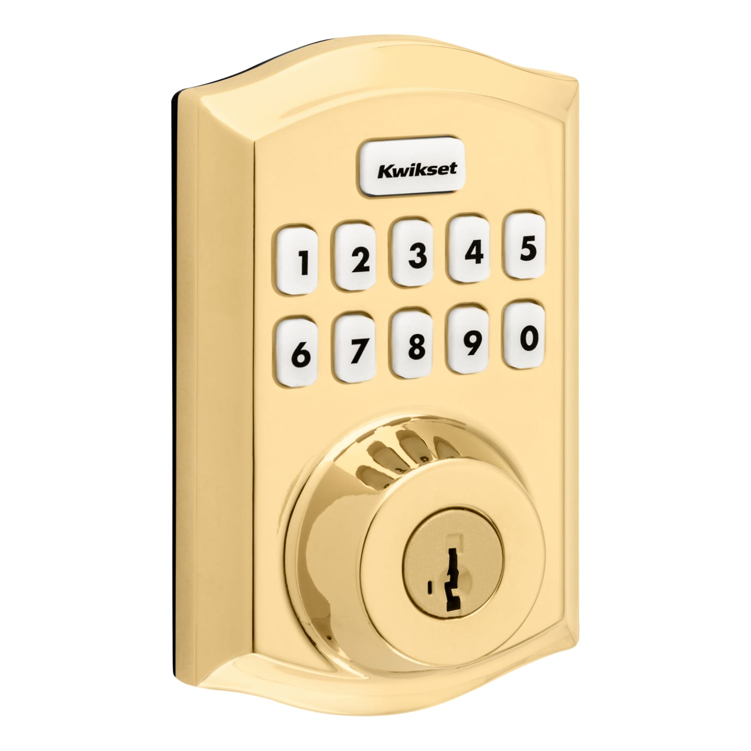 Kwikset Signature Series Home Connect 620 Polished Brass Smartkey  Electronic Deadbolt Built-In Z-wave Lighted Keypad Smart Lock in the  Electronic Door Locks department at