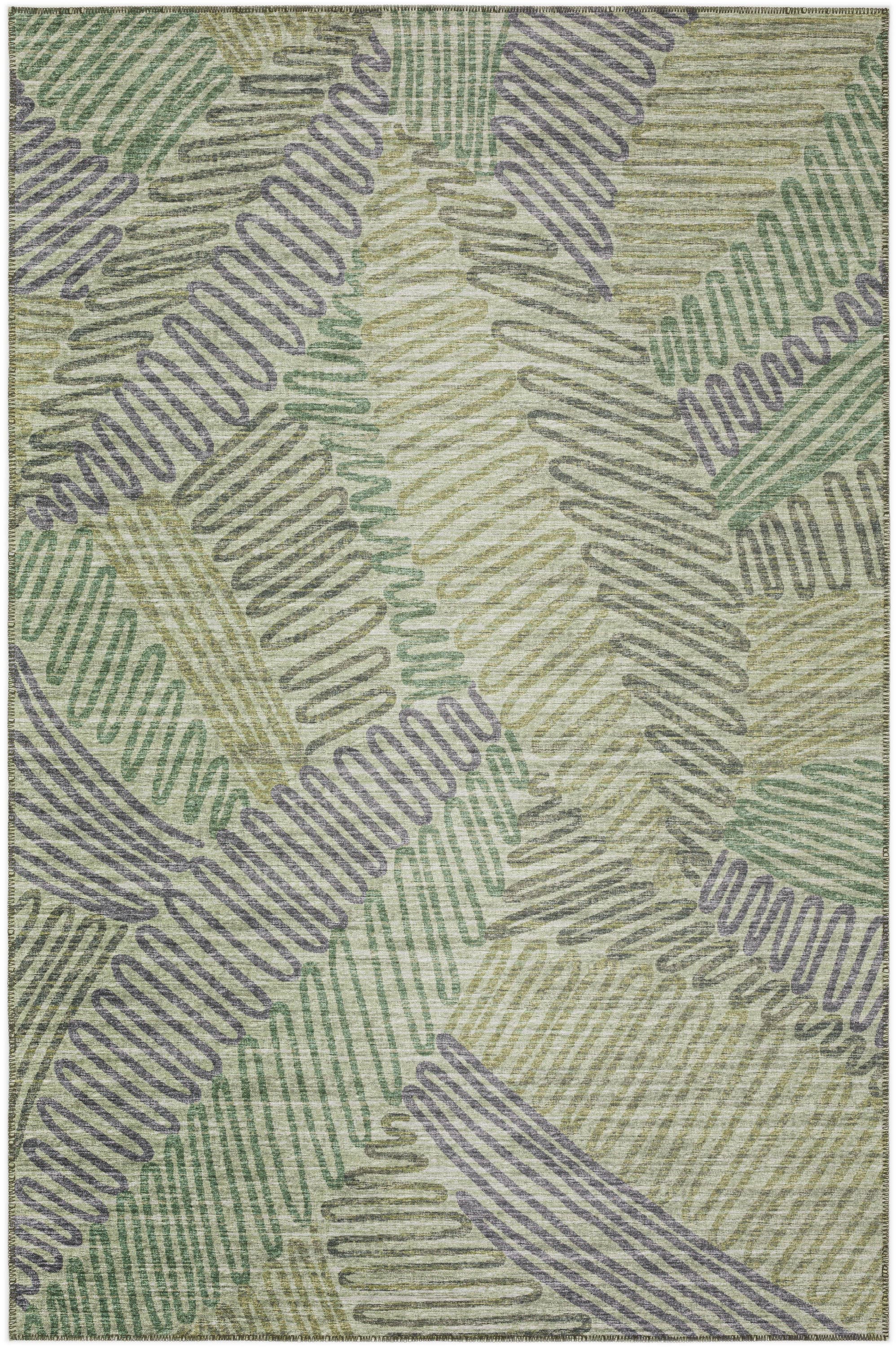 Addison Rugs AYU41GN9X12 Yuma 9 x 12 (ft) Chenille Green Rectangular Indoor/Outdoor Abstract Tropical Area rug
