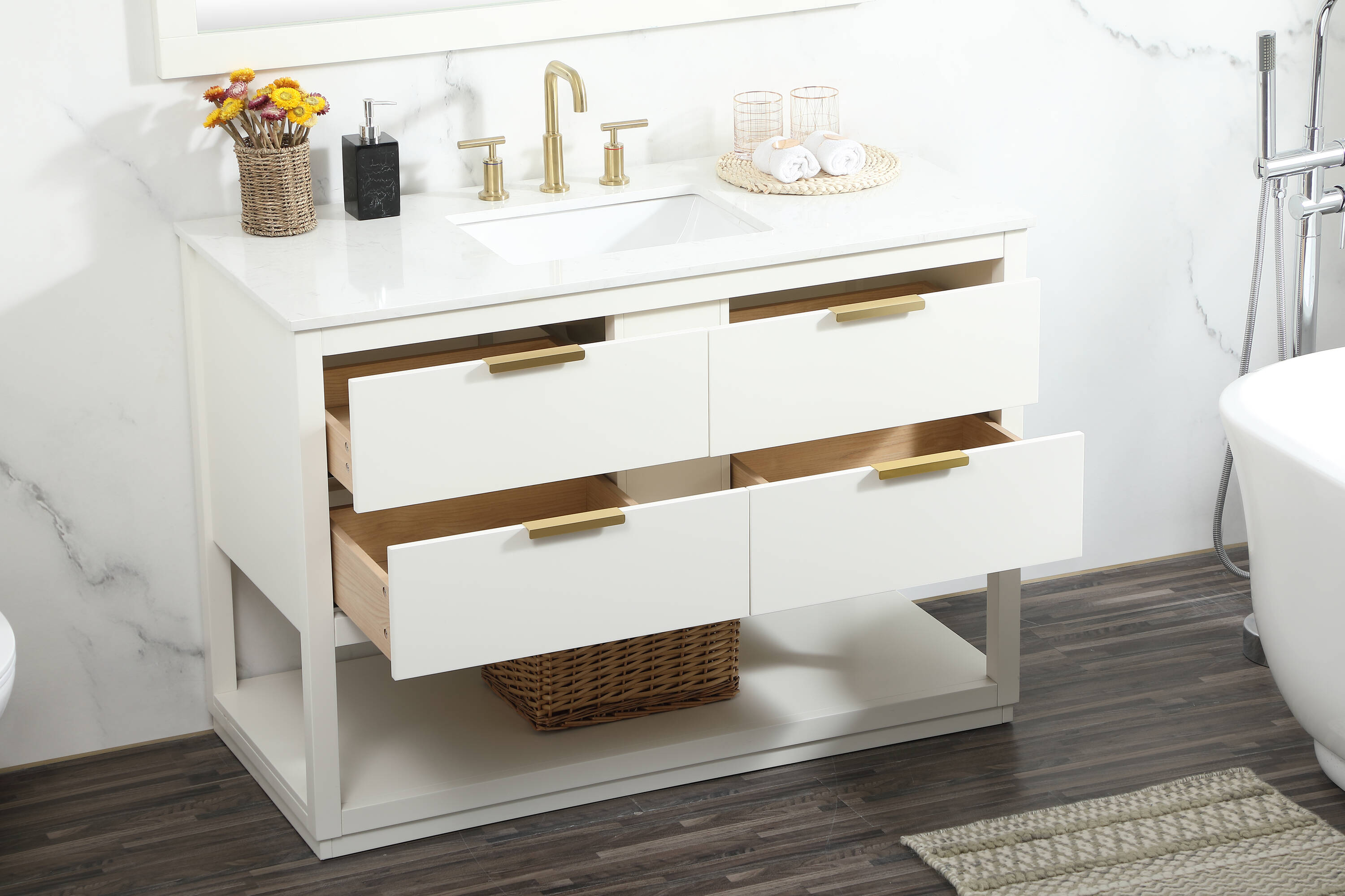 Elegant Decor HF57744WH Bath-Vanity-Combo - View #3
