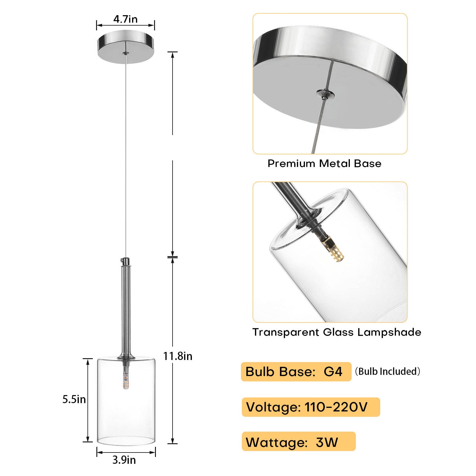 LamQee 06FTL0239BBK Pendant-Lights - View #9