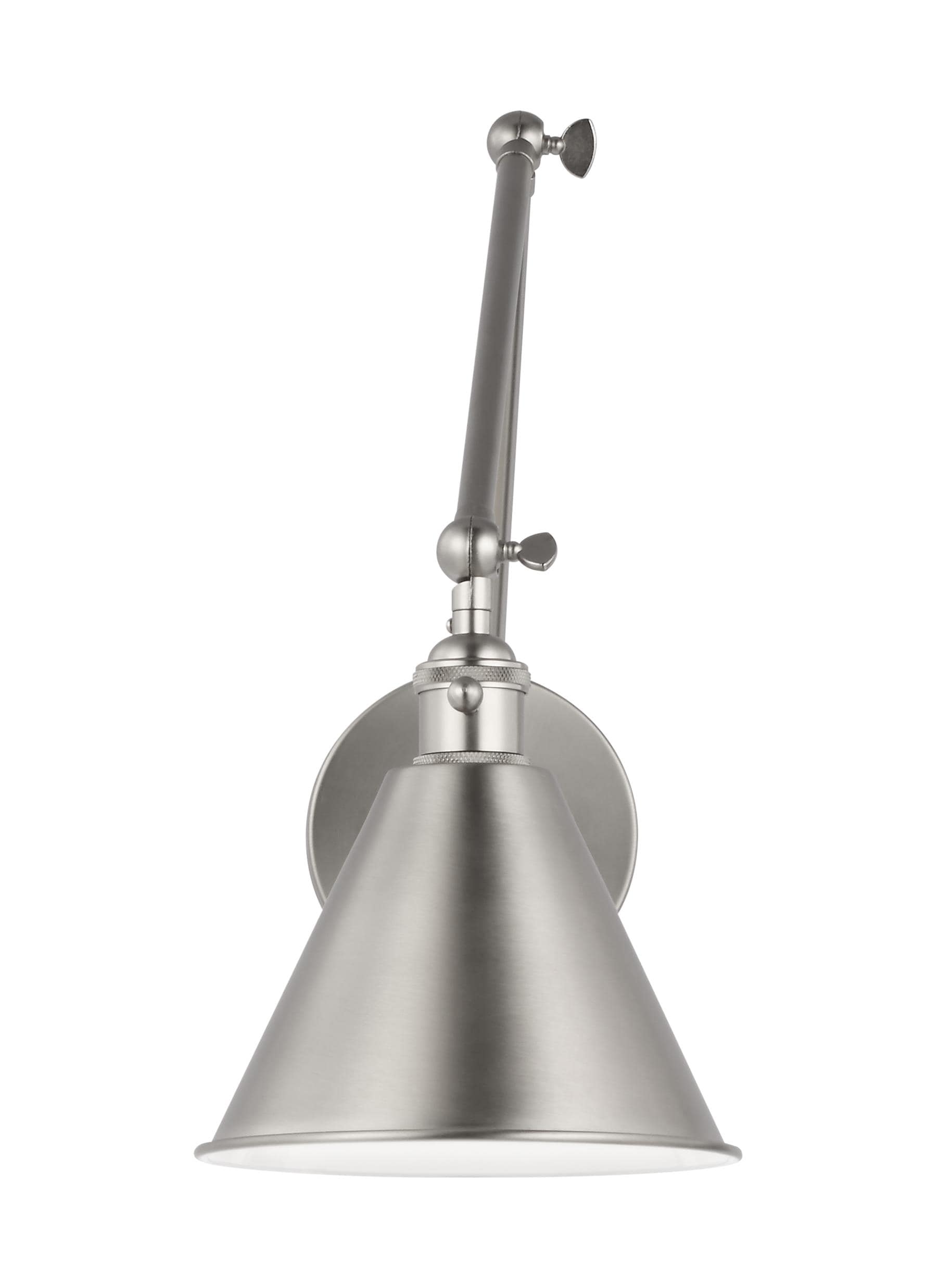 Generation Lighting 4298101EN3-962 Salem 7-in W 1 -Light Brushed Nickel Transitional Wall Sconce ENERGY STAR Certified