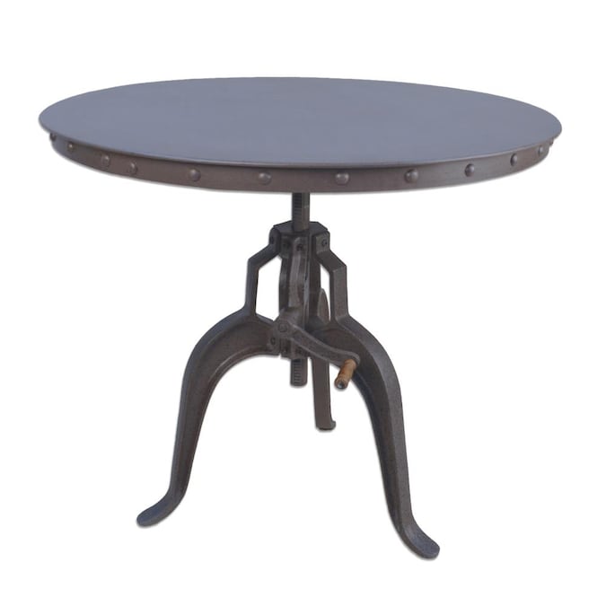 Ina Cottage Foundry Hi Lo Table, Round Adjustable Table