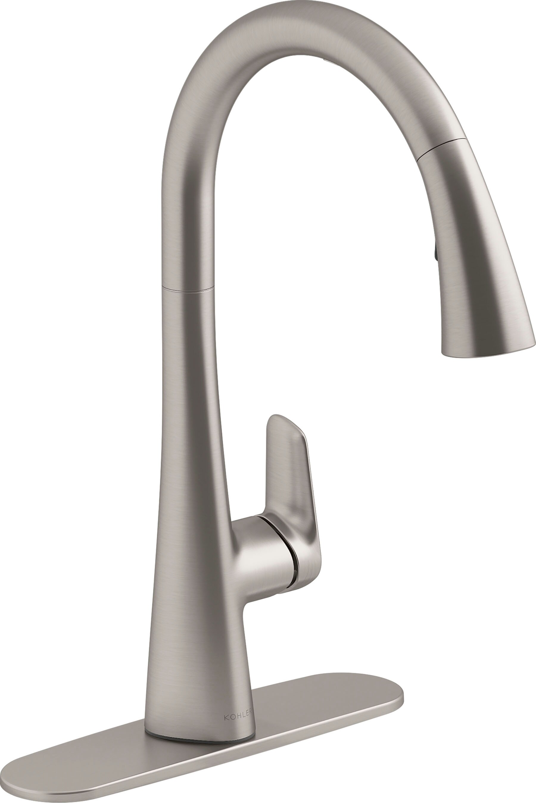Vibrant Stainless Steel Touchless Pull-Down Kitchen Faucet