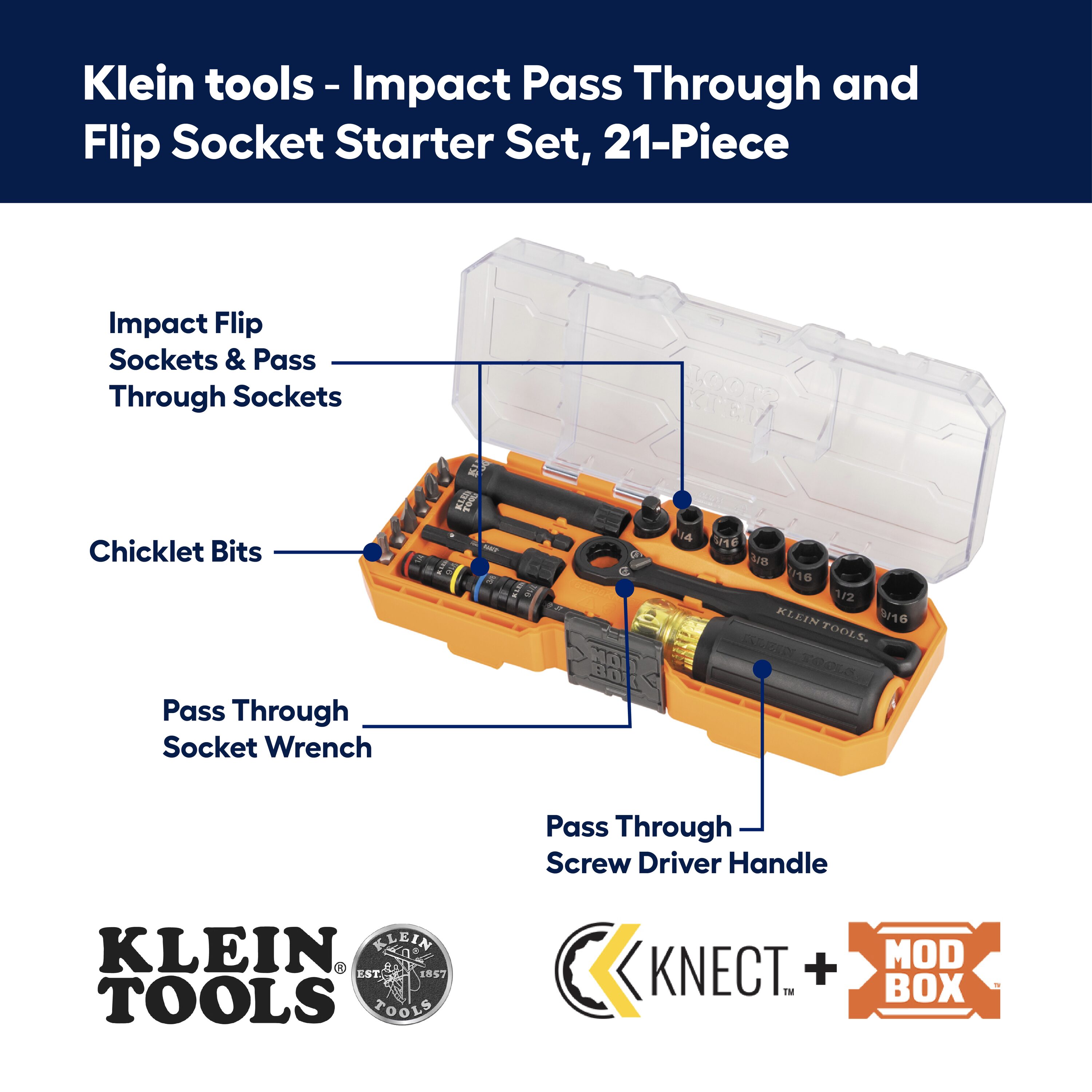 Klein Tools 65300KNECT Driver-Sockets - View #2