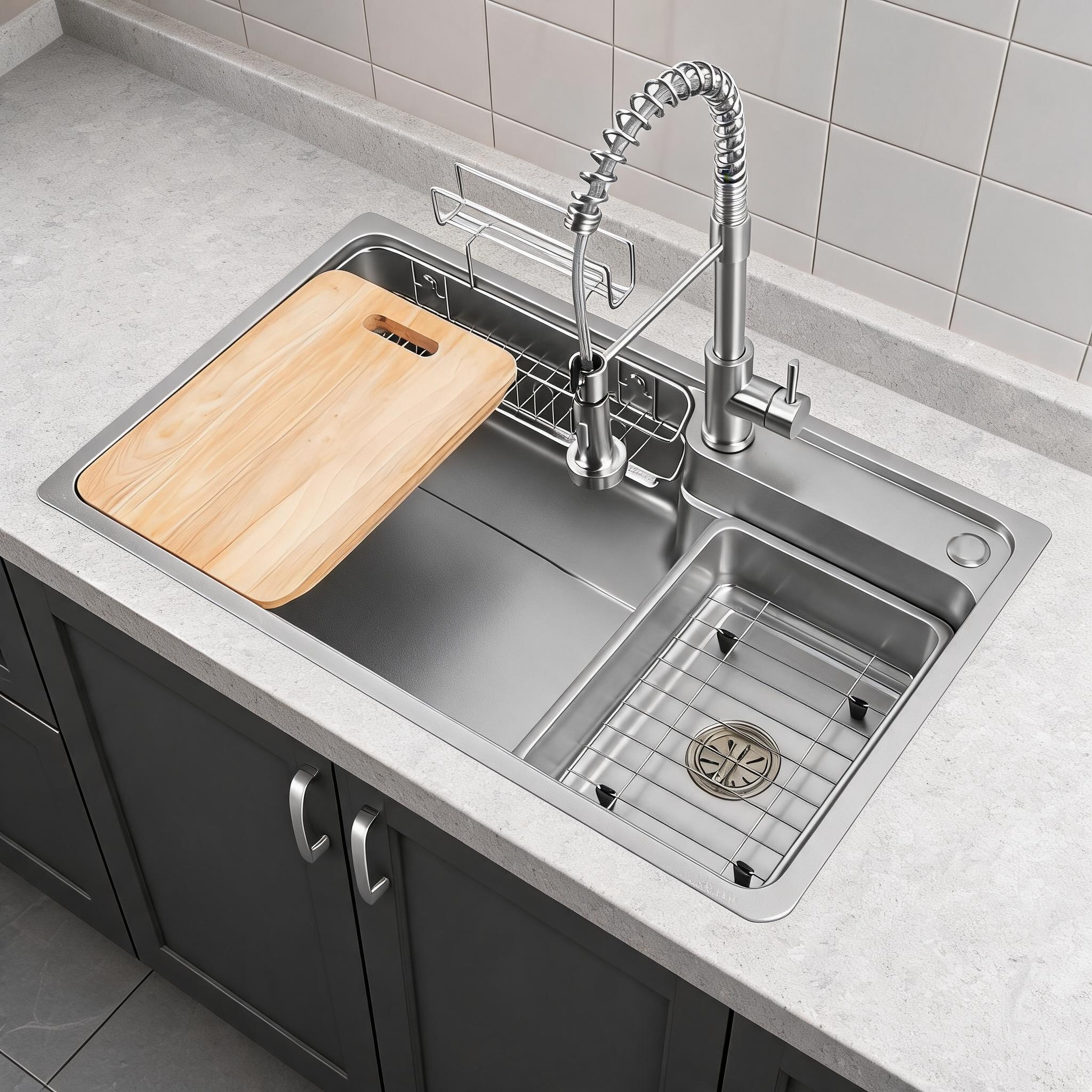 Assile Stainless Steel Single Bowl Undermount Kitchen Sink for Modern Home and Kitchen Remodeling