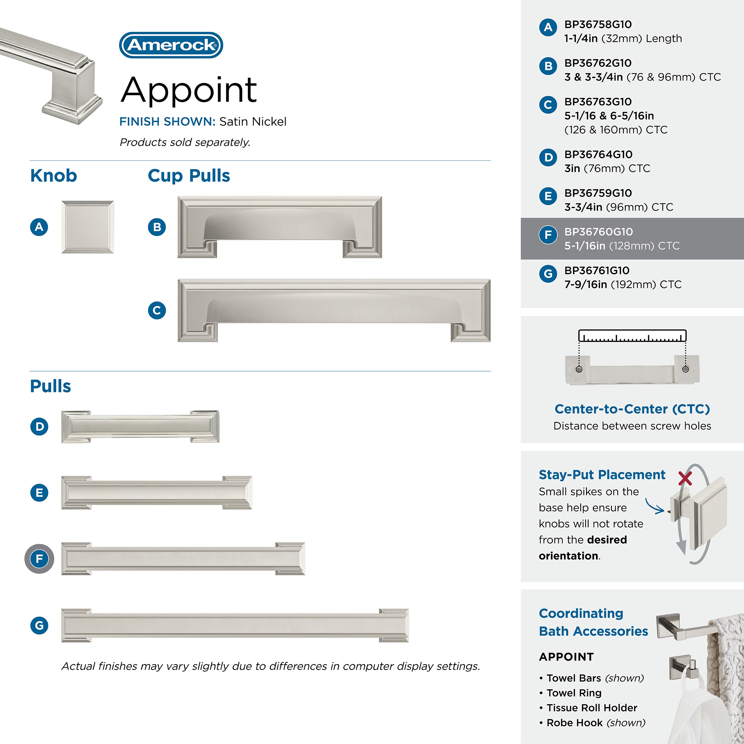 Amerock BP36760G10 Cabinet-Pulls - View #10