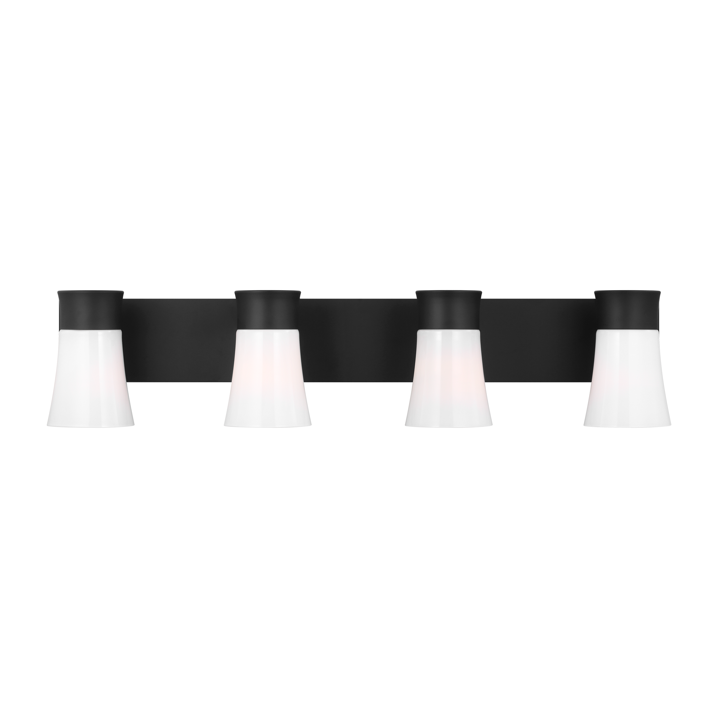 Scott Living DJV1084MBK Roy 32.25-in 4 -Light Black Modern/contemporary Vanity light