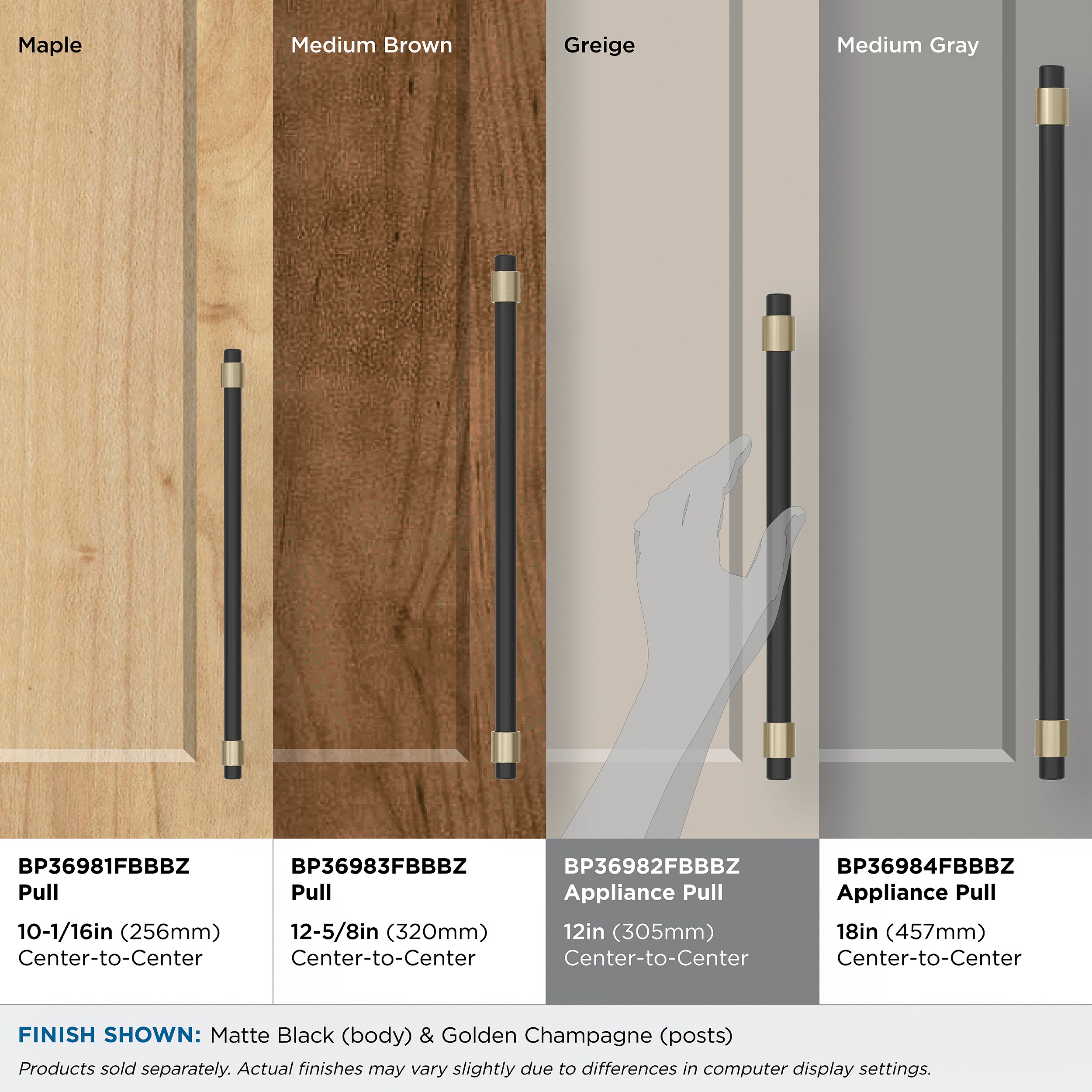Amerock BP36982FBBBZ Cabinet-Pulls - View #6