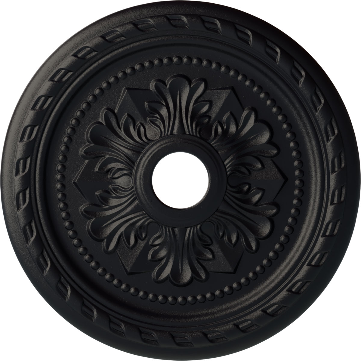 Ekena Millwork CM23PMSGS Palmetto 23.625-in W x 23.625-in L Painted Steel Gray Polyurethane Whole Ceiling Medallion