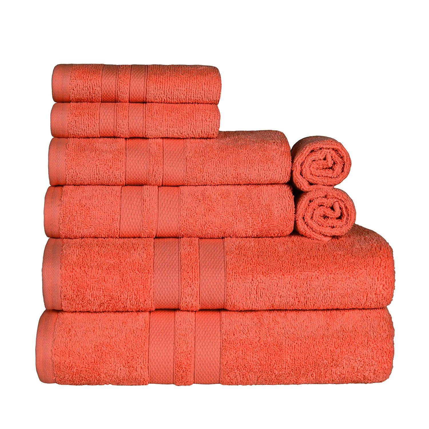 Slickblue Cotton Quick Dry Bath Towel Set Terry Loop Bathroom Towels Bath Hand Face Washcloth Set Multiple Size and Color Options
