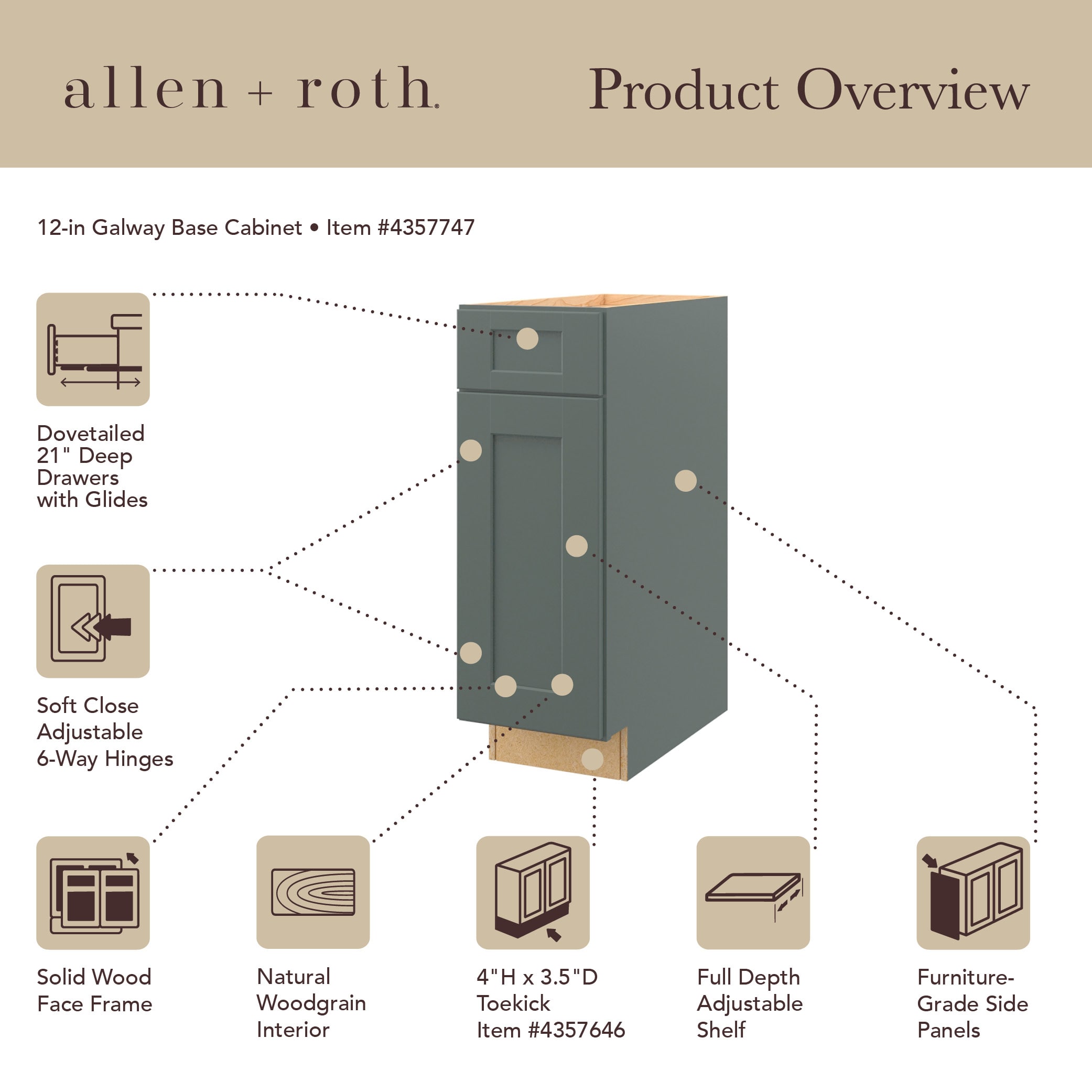 allen + roth 20122GW Cabinets-Kitchen - View #14