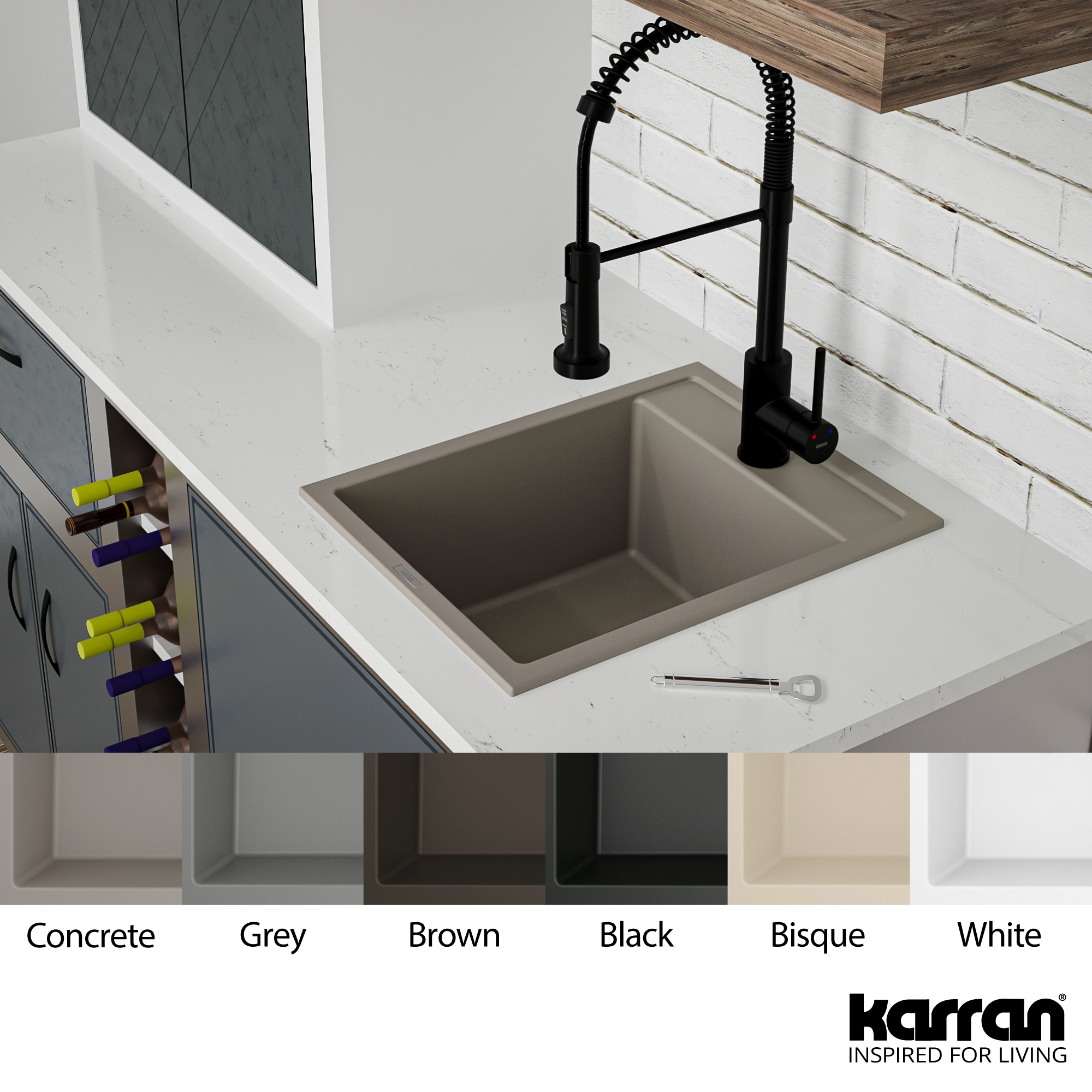 Karran QT-825-CN Bar-Prep-Sinks - View #7