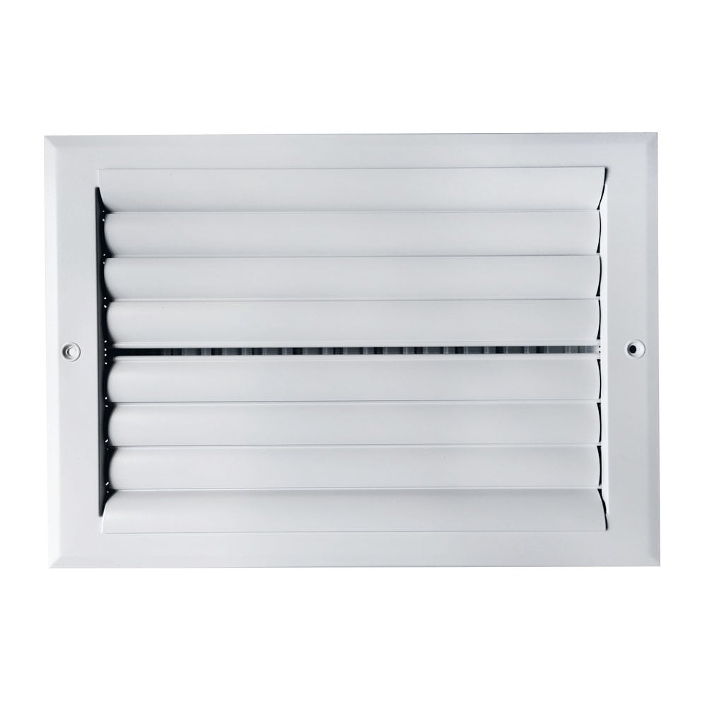 RELIABILT 6321208WH 12-in x 8-in 2-way curved Aluminum White Sidewall/Ceiling Register