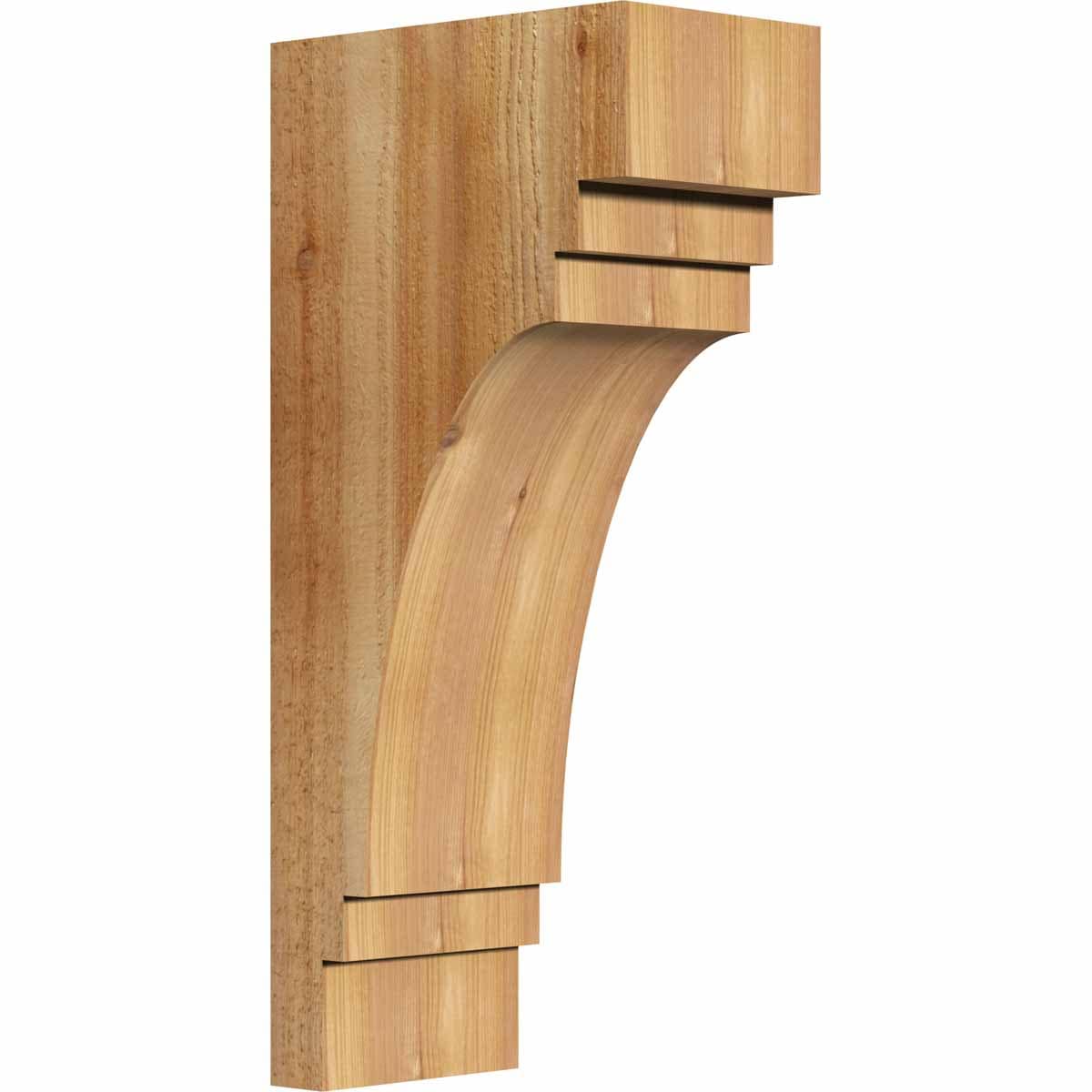 Ekena Millwork COR06X10X22PEC00RWR 6-in x 10-in x 22-in Pescadero Unfinished Western red cedar Wood Paintable/Stainable Corbel