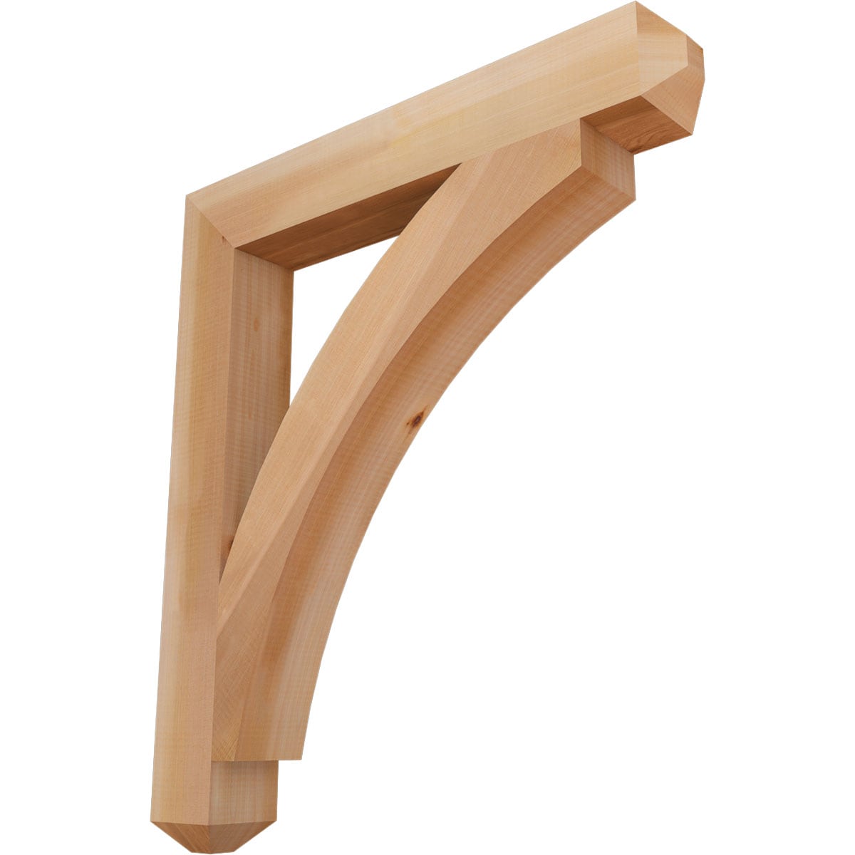 Ekena Millwork BKT04X28X32THR04SWR Thorton craftsman smooth 3-1/2-in x 28-in x 32-in Western red cedar Brown Wood Standard bracket