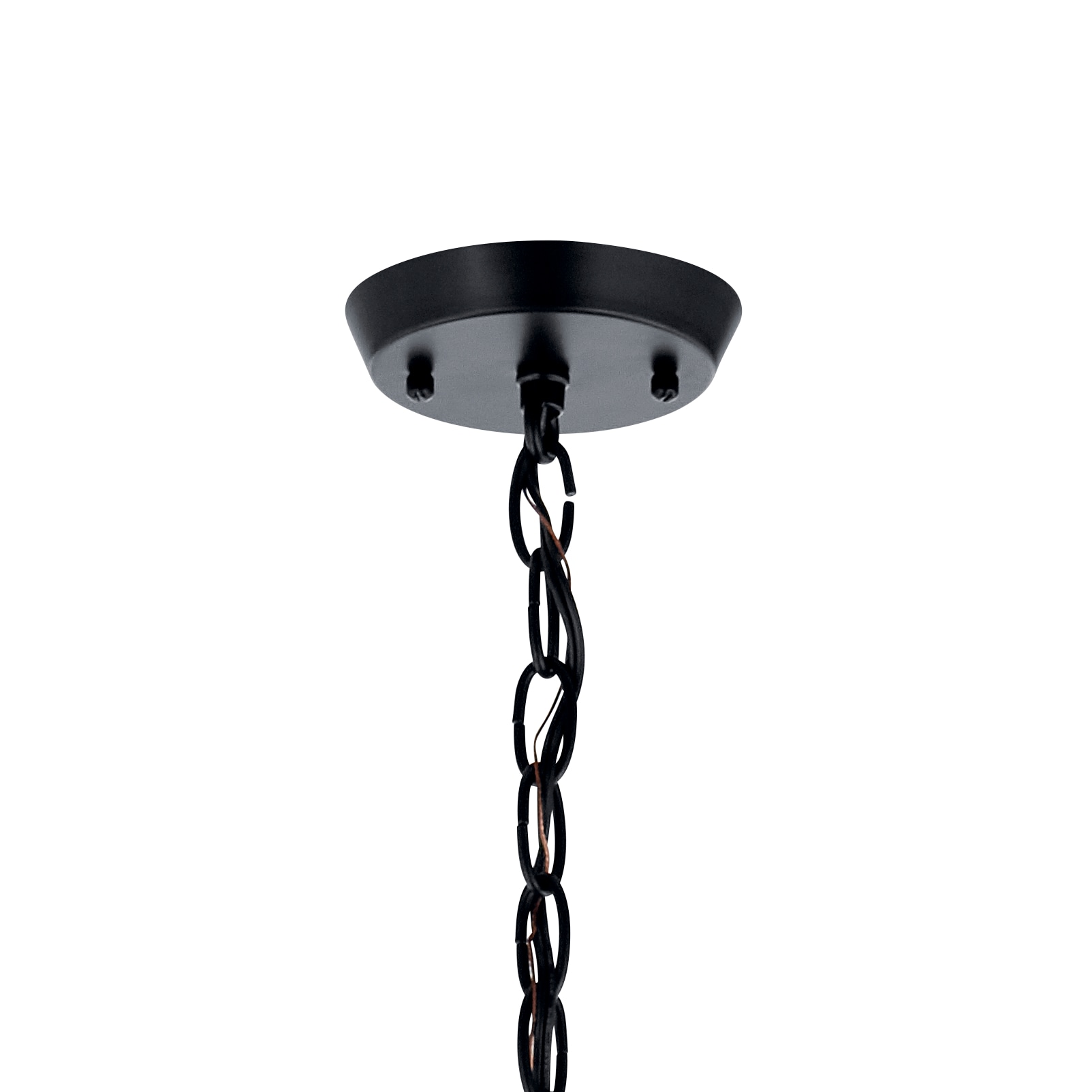 Kennewick Classic Black 3-Light Chandelier with White Drum Shade
