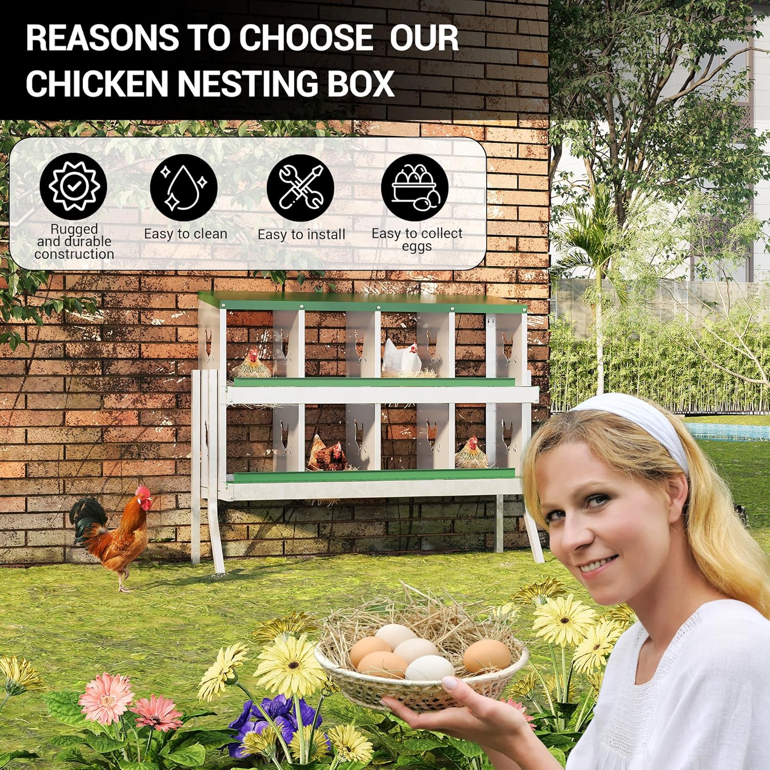 Qeetex GGL-PHO-348SBXYK Chicken-Coops-Rabbit-Hutches - View #3