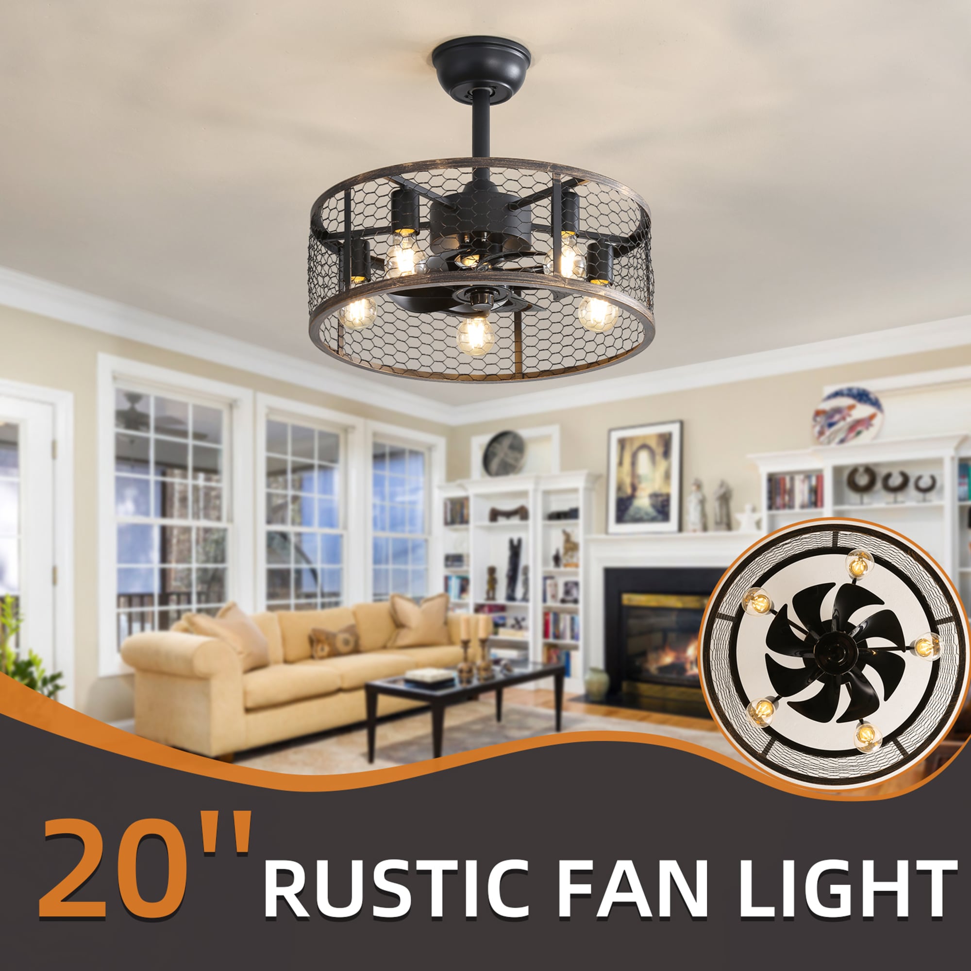 SINOFURN SYD120012BK Ceiling-Fans - View #4