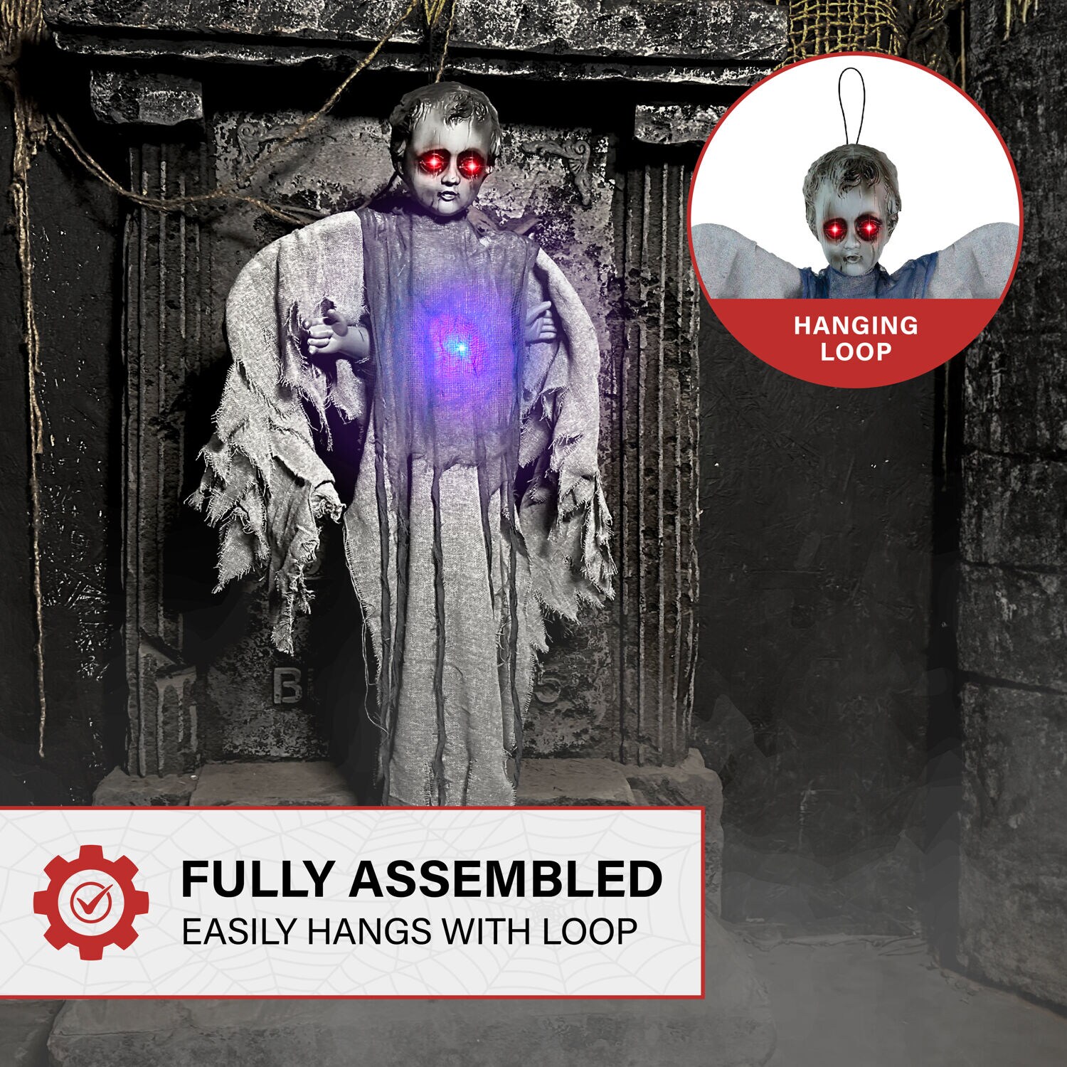 Haunted Hill Farm HHANGEL-1HLSA Halloween-Animatronics - View #7
