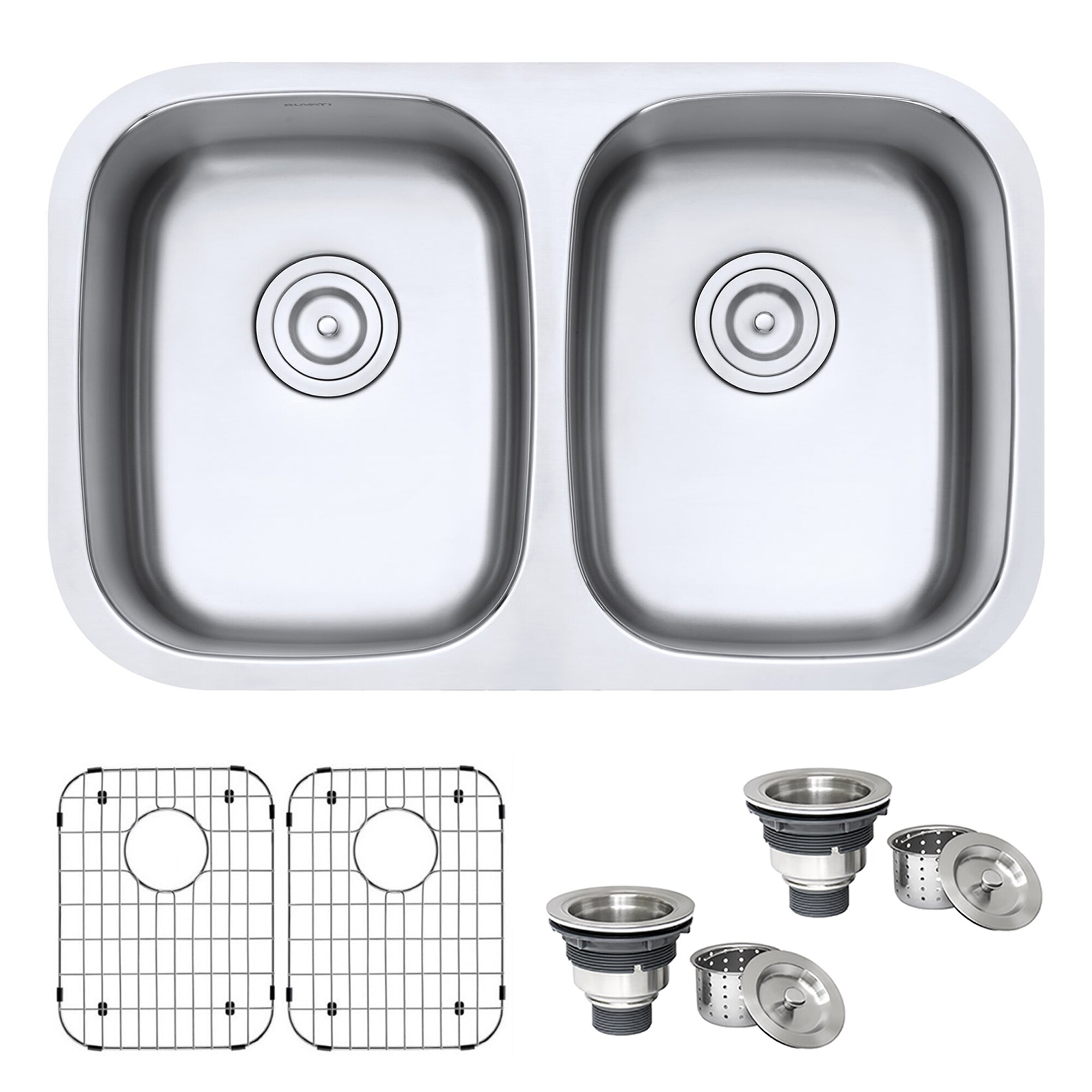 Ruvati 29-inch Double Bowl Stainless Steel Undermount Kitchen Sink