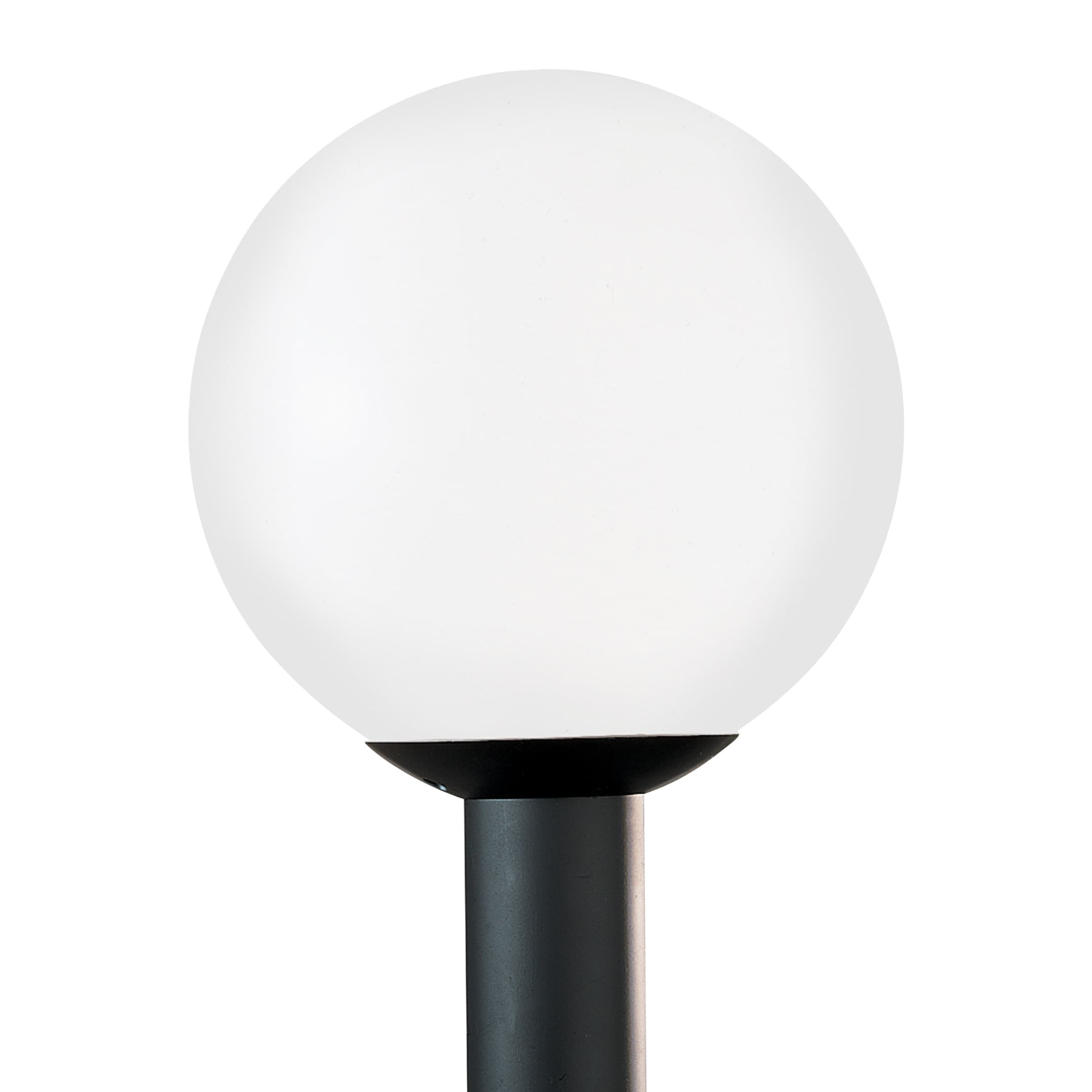 10 inch White Acrylic Round Plastic Light Globe Pole Post Lamp Outdoor Fixture 