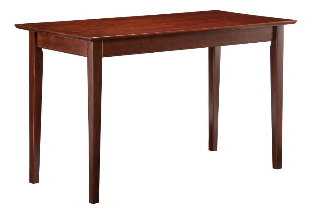 Walnut Brown Solid Wood Writing Desk with Drawer