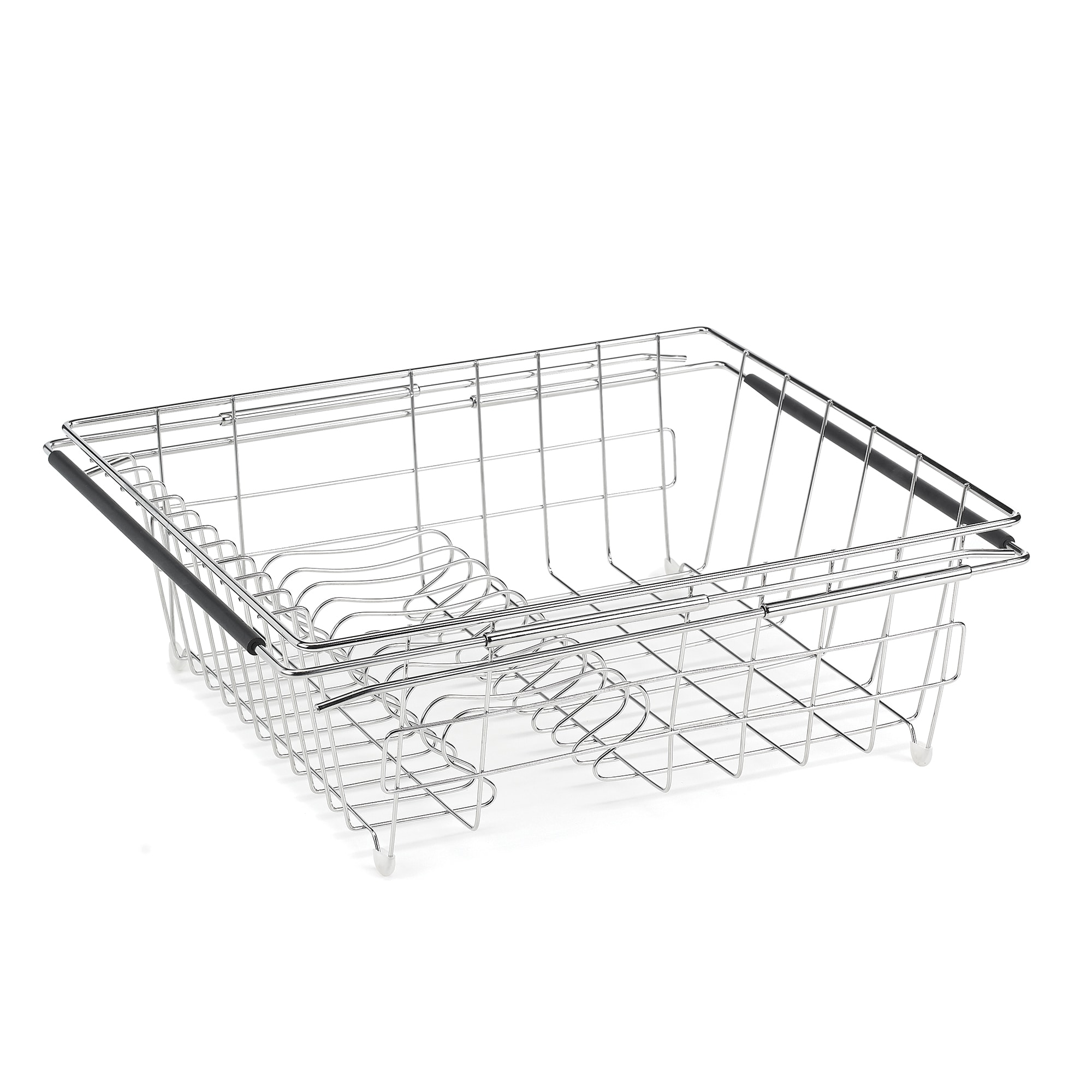 eModernDecor 12.6-in W x 34.6-in L x 20.5-in H Stainless Steel Dish Rack in  the Dish Racks & Trays department at