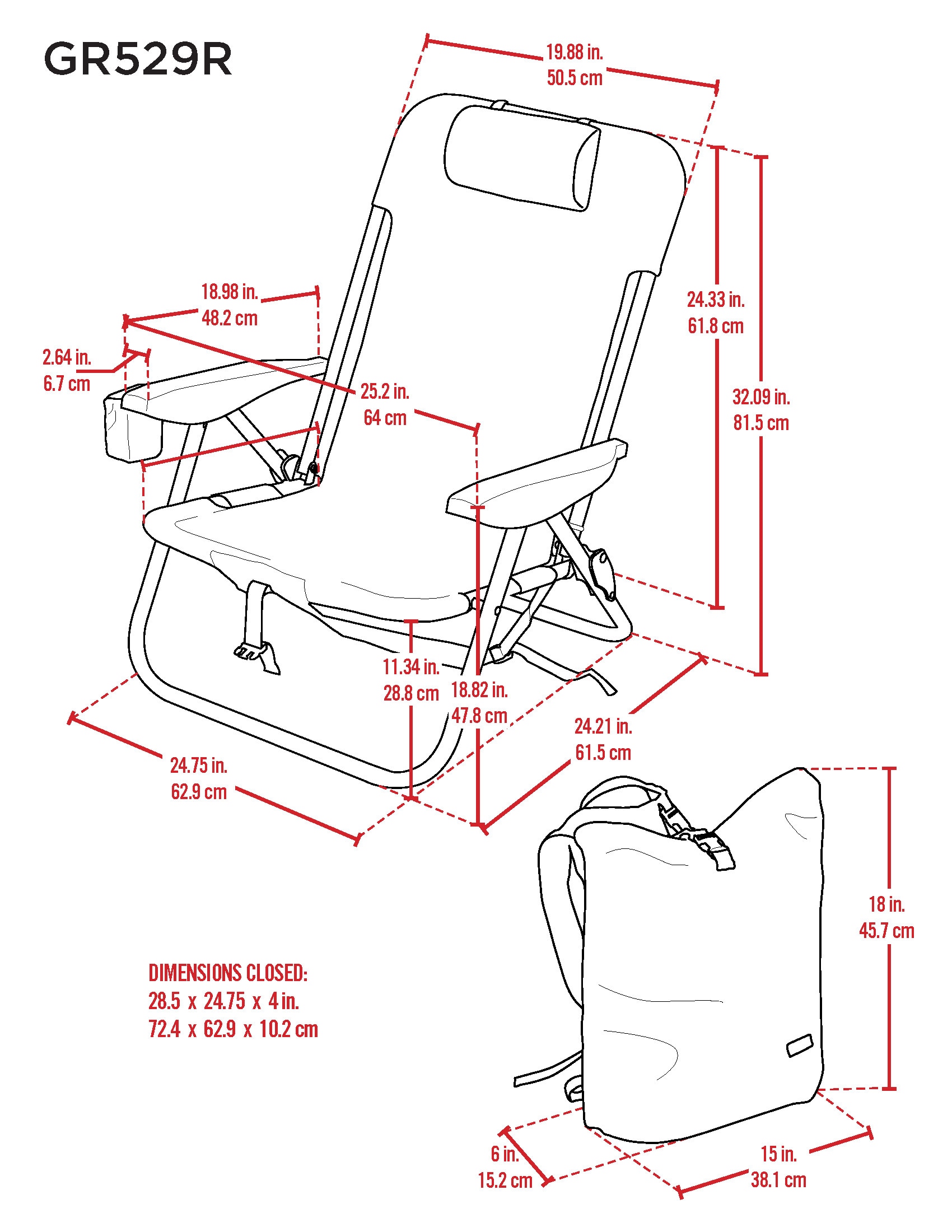 Camp & Go GR529R-434-1 Beach-Camping-Chairs - View #2