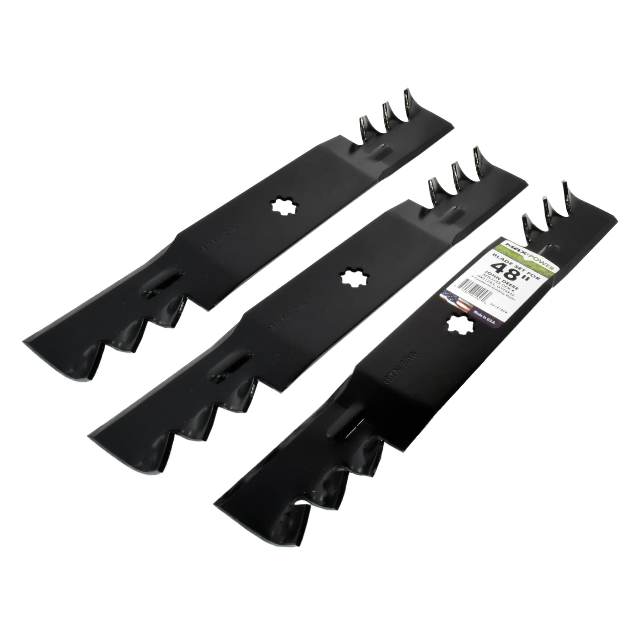 MaxPower 48-in Deck Mulching Mower Blade For Riding Mower/Tractors (3 ...