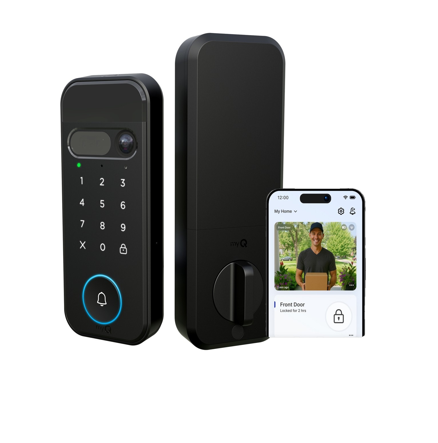 Chamberlain myQ Black Smart Wi-Fi and Bluetooth Touchscreen Keypad Electronic Deadbolt Lock #MYQL90AXXB